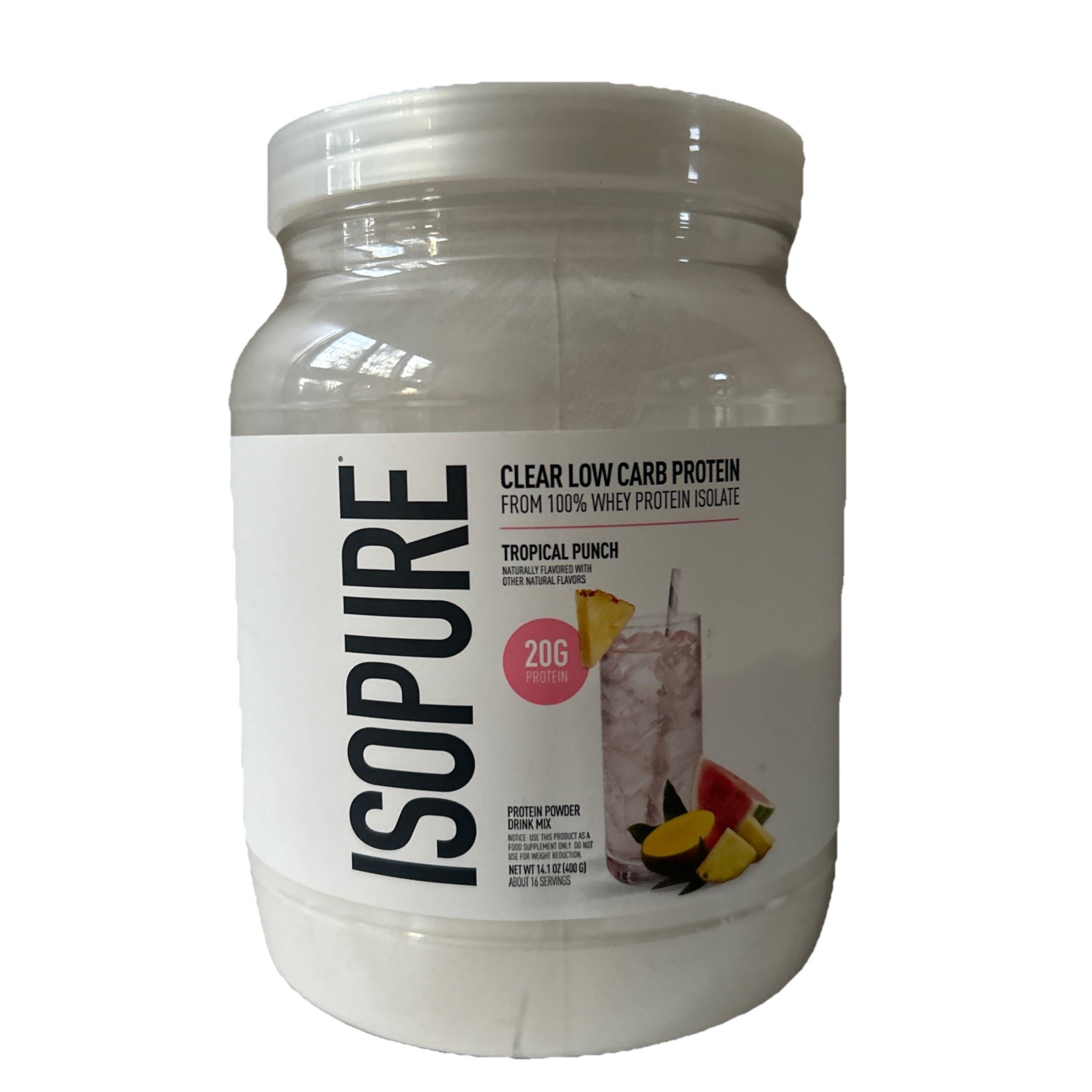Isopure Infusions Whey Protein Powder 400g – Tropical Punch Exp 5/27