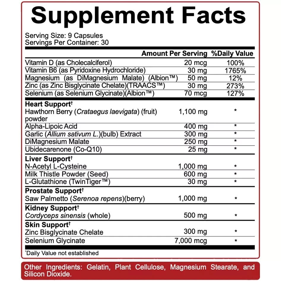 [ 2 Pack ] 5% Nutrition Rich Piana LIVER AND ORGAN DEFENDER 270 Caps PCT Support