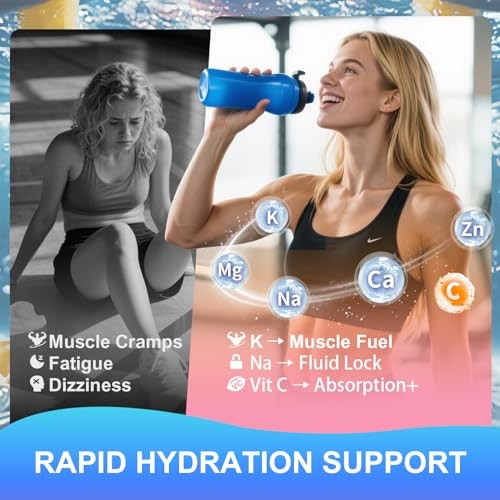 Electrolyte Powder Packets Sugar Free Hydration Drink Mix with 5 Key
