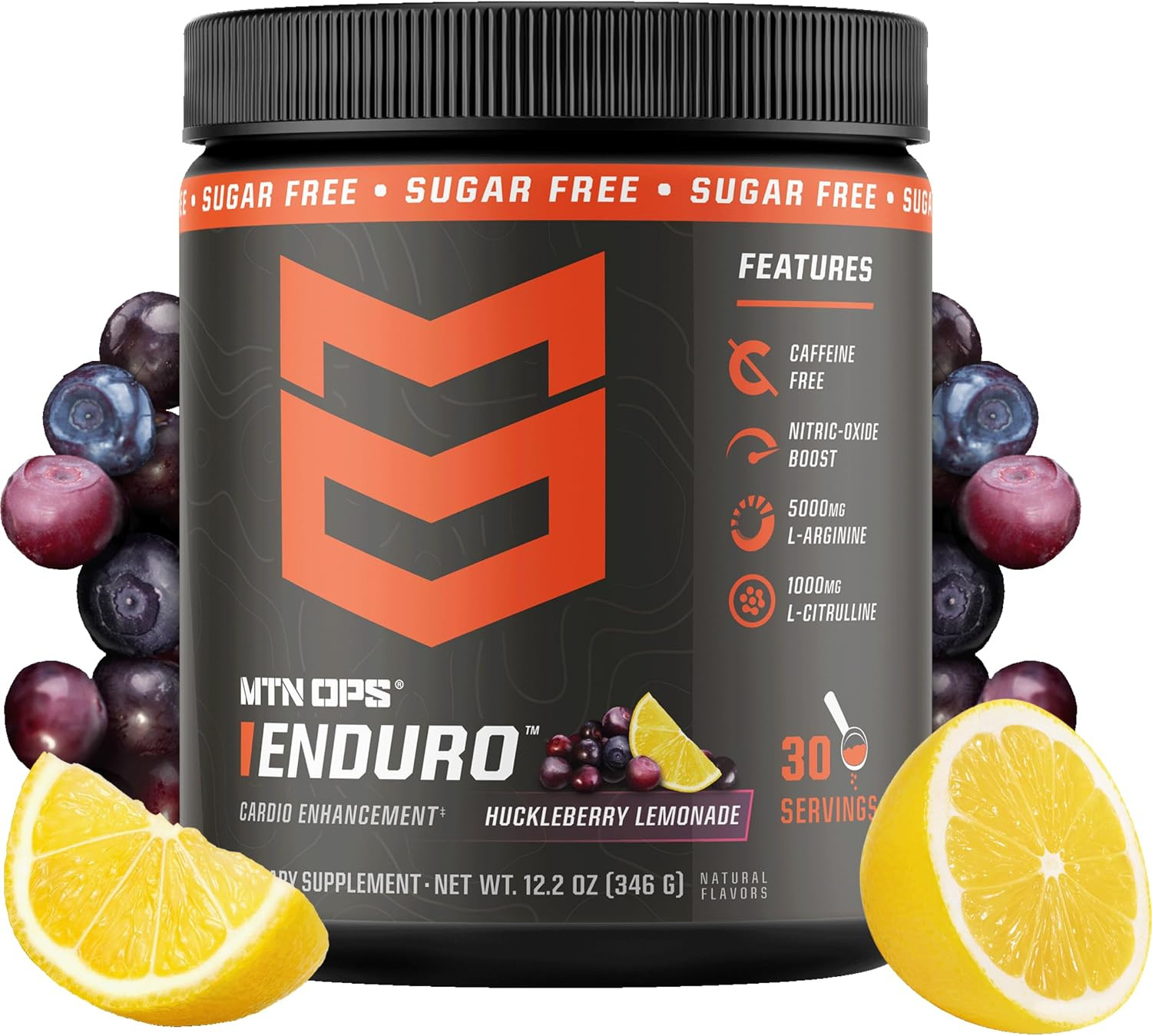 Enduro Nitric Oxide Pre Workout Powder Zero Sugar Stimulant Free Preworkout Caff