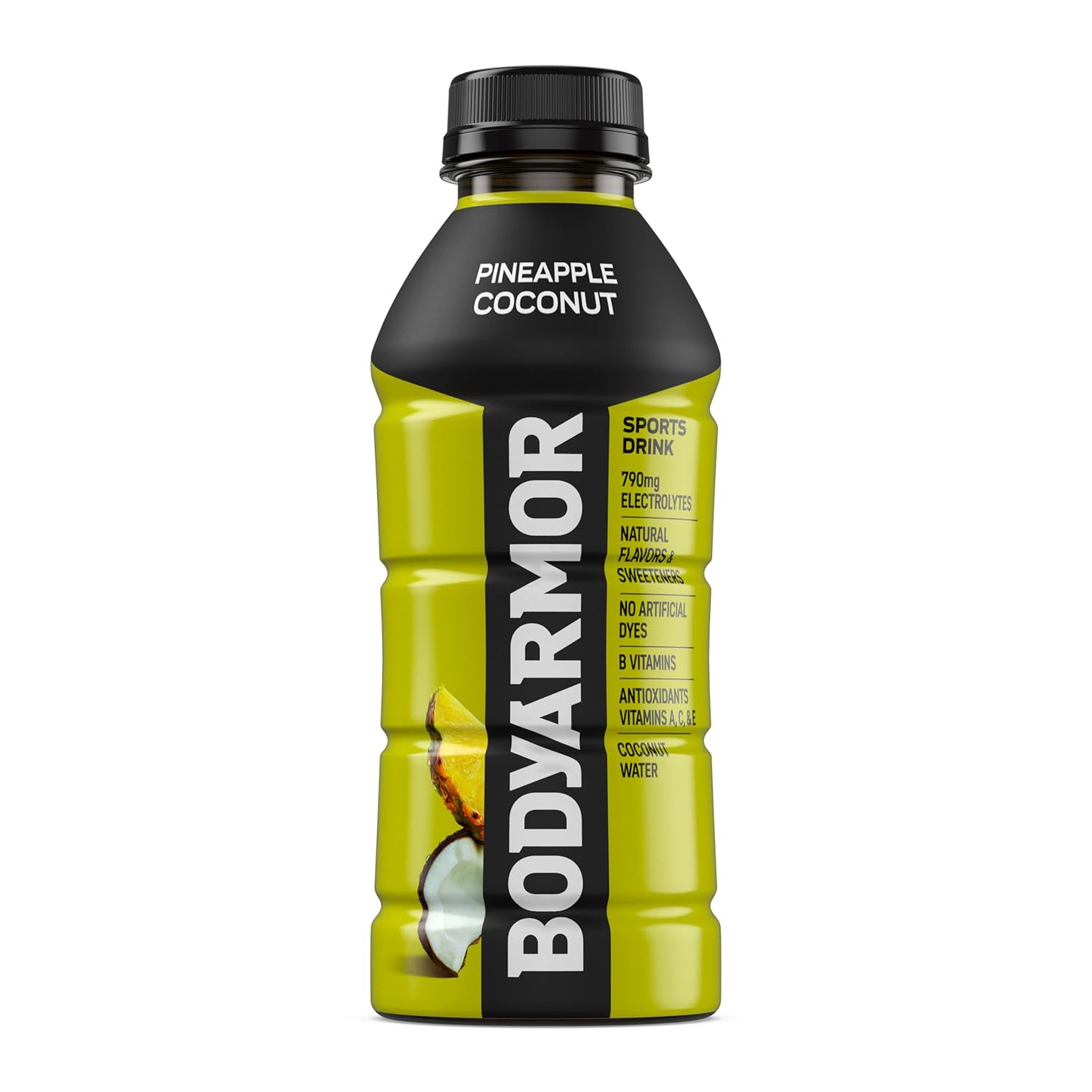 BODYARMOR Pineapple Coconut Sports Drink, 16 Fl Oz Bottles, 12 Pack Hydration