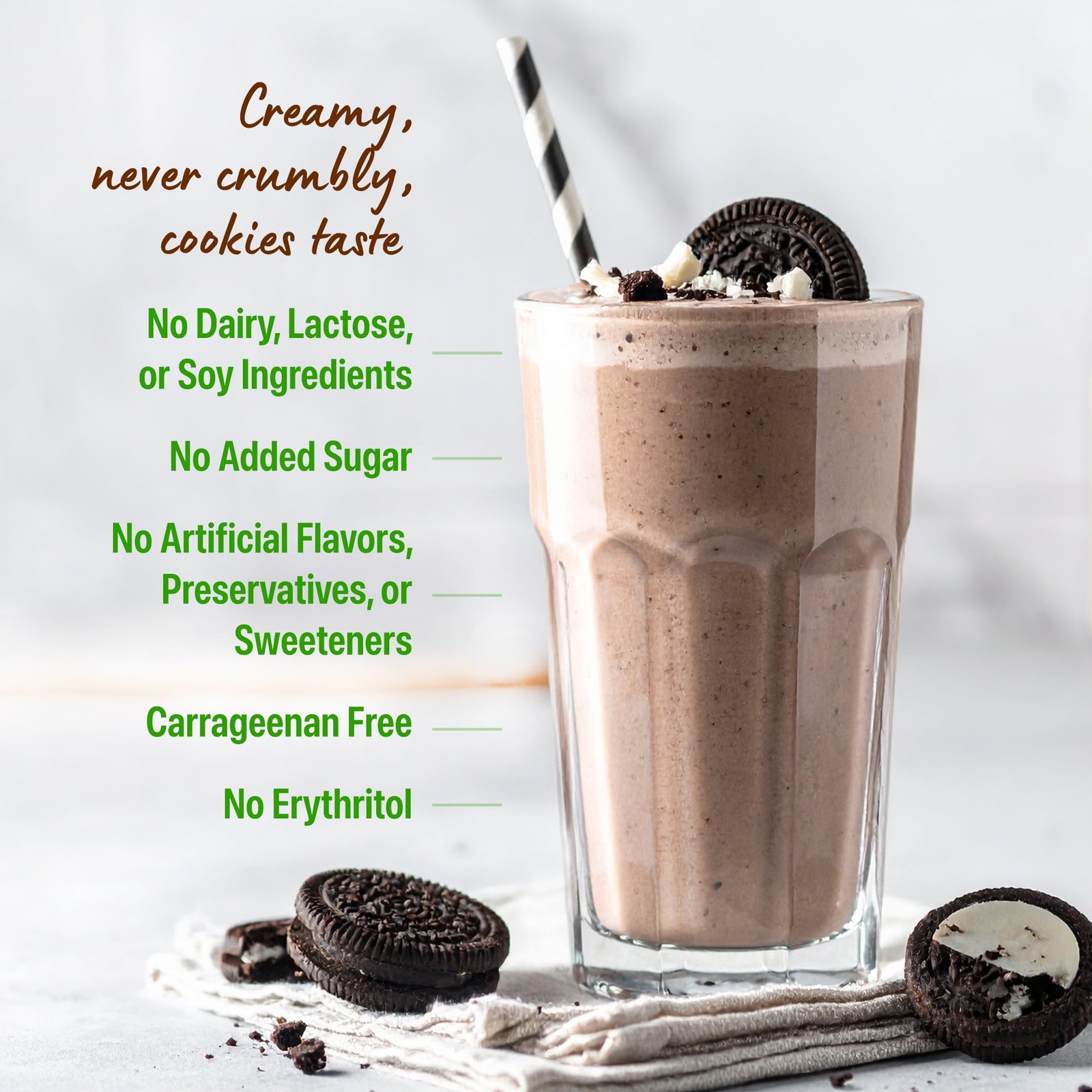 Orgain Organic Vegan Protein Powder, 2.03 Pound (Pack of 1), Cookies ‘N Cream
