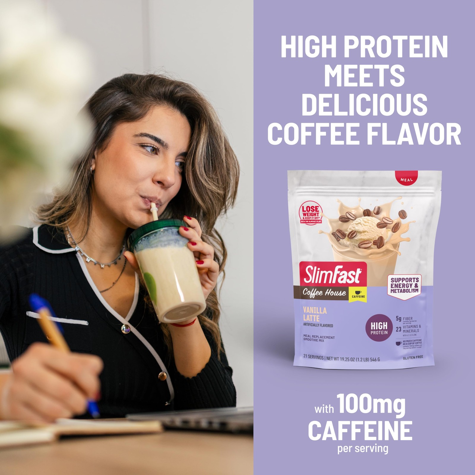 SlimFast High Protein Meal Replacement Powder, 19.25 Ounce (Pack of 1)