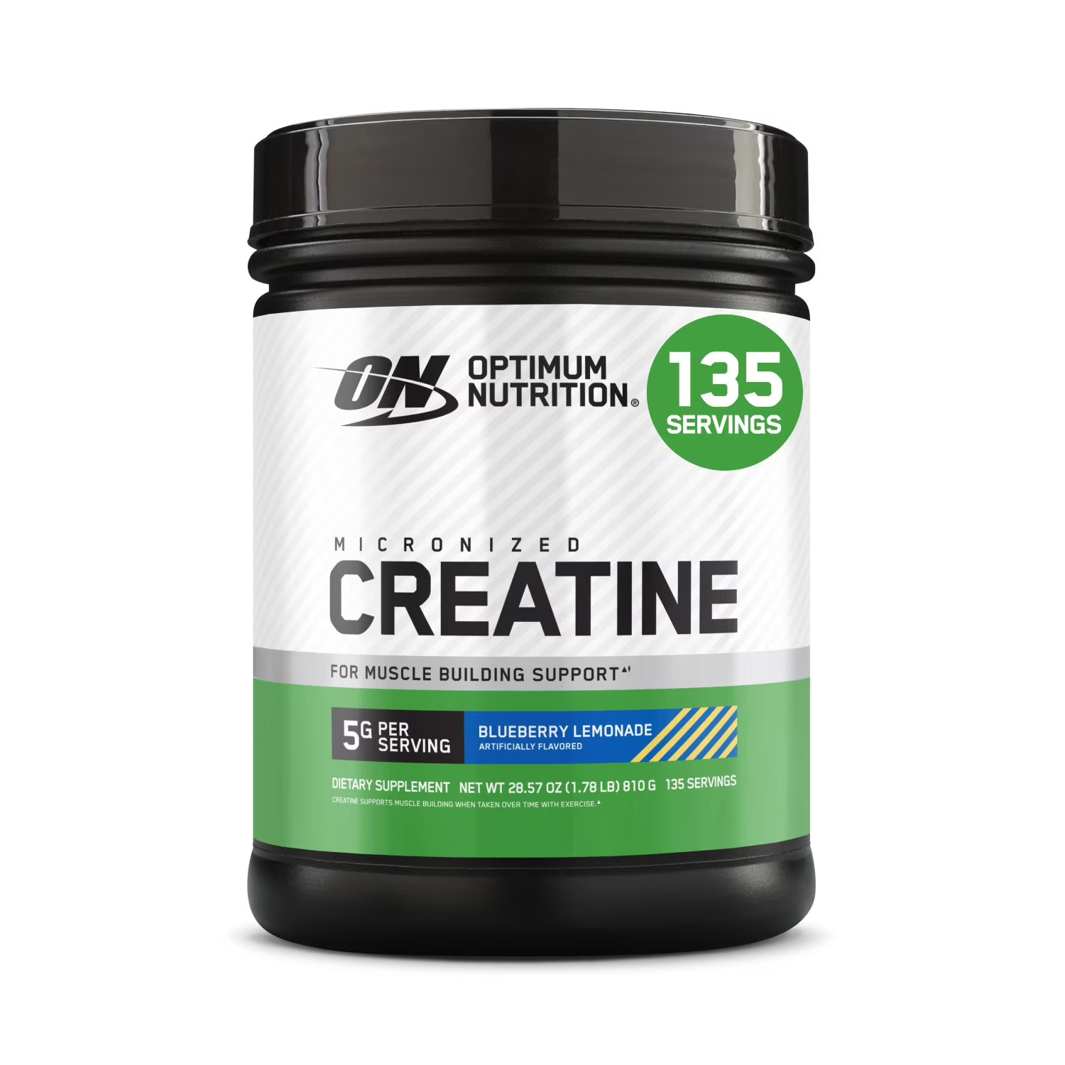 Optimum Nutrition, Micronized Creatine, Blueberry Lemonade, 1.78 Pounds