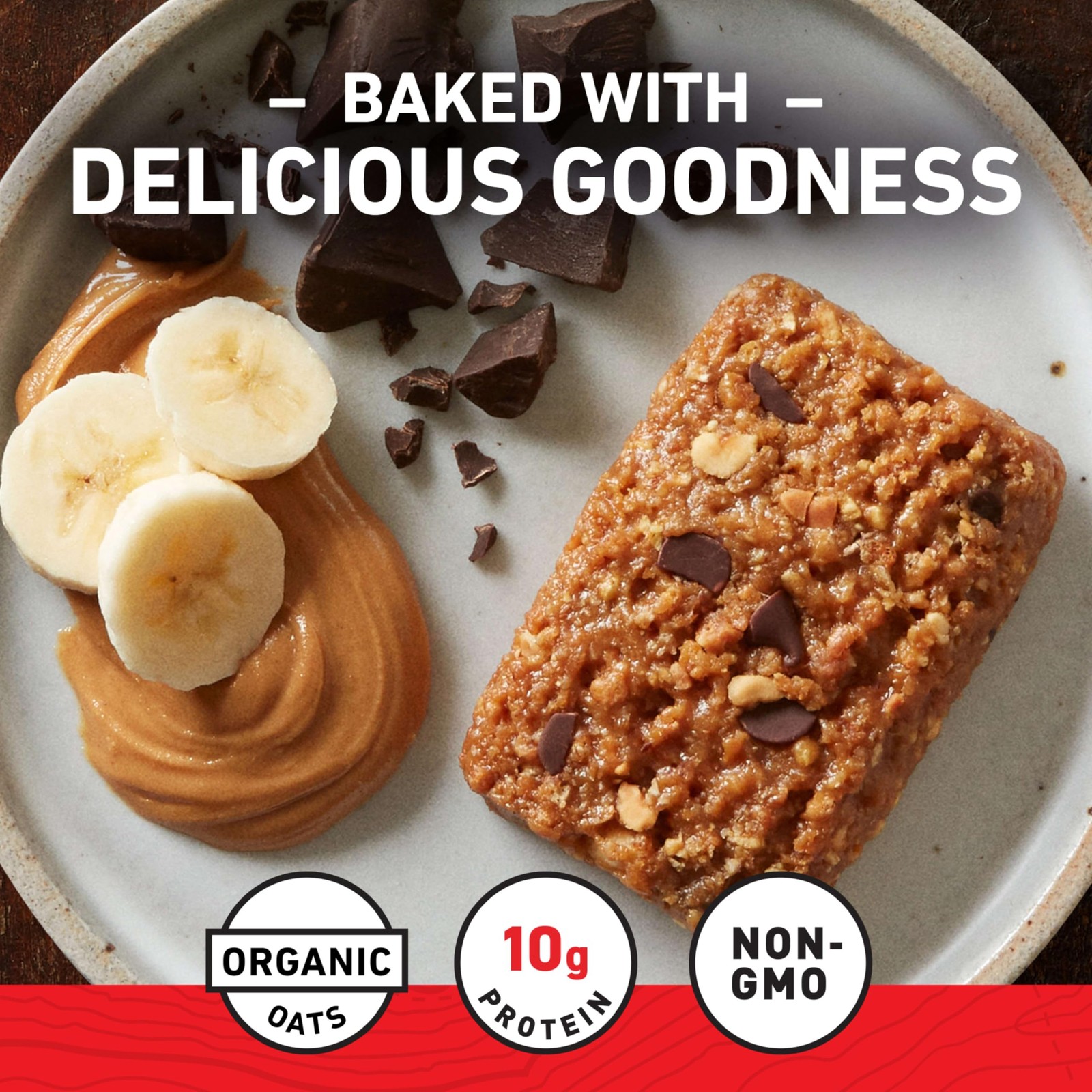 CLIF BAR – Energy 10 Count (Pack of 1), Peanut Butter Banana Dark Chocolate