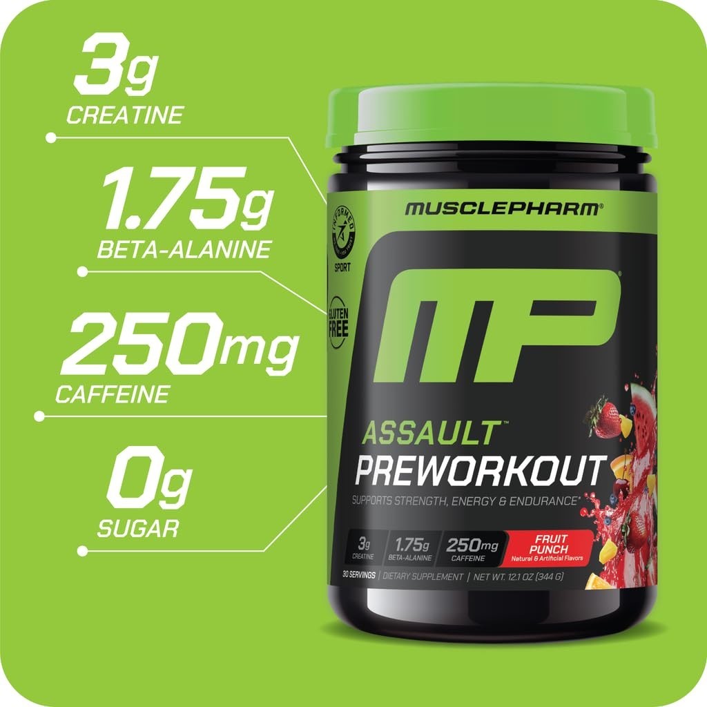 Pre Workout Powder Fruit Punch – 30 Servings, Energy Boost, Strength & Endurance