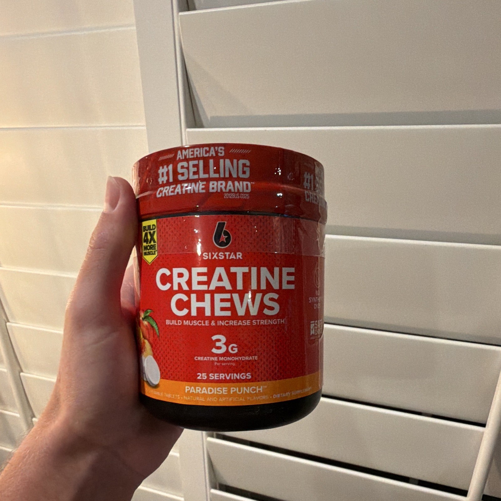 Six Star Creatine Monohydrate Gummies & Chewables, Sugar-Free Blue Raspberry