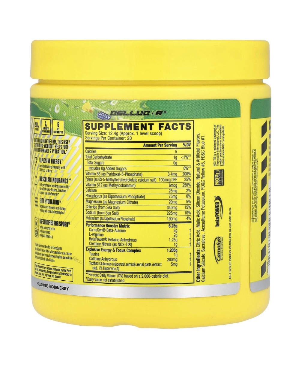 C4 Sport Pre-Workout Jolly Rancher Green Apple Rare 8.7 oz 248 g 3/27 HTF