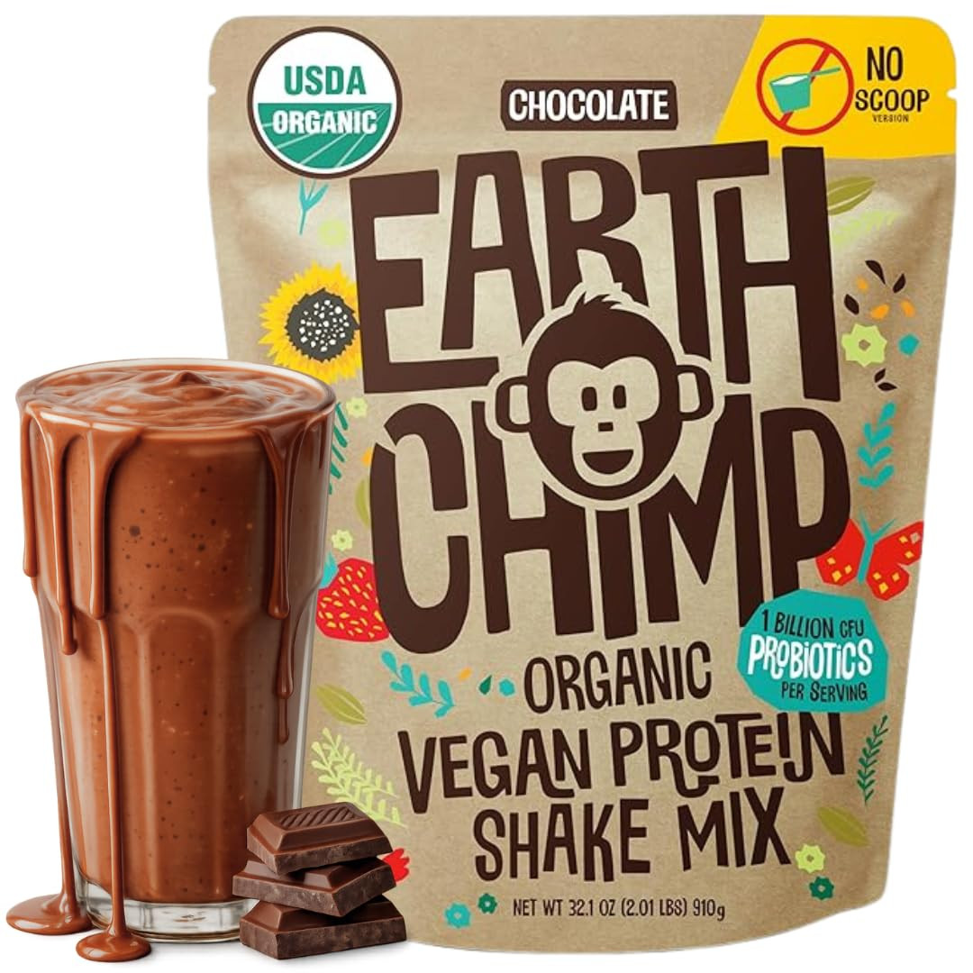 Organic Vegan Protein Powder – with Probiotics – Non GMO, Dairy Free, Non Whey,