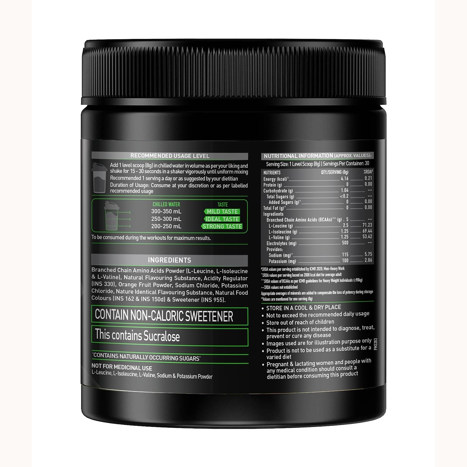BCAA Pro Powder, Powerful Intra Workout (Watermelon Kool Aid, 240g, 30 Servings)