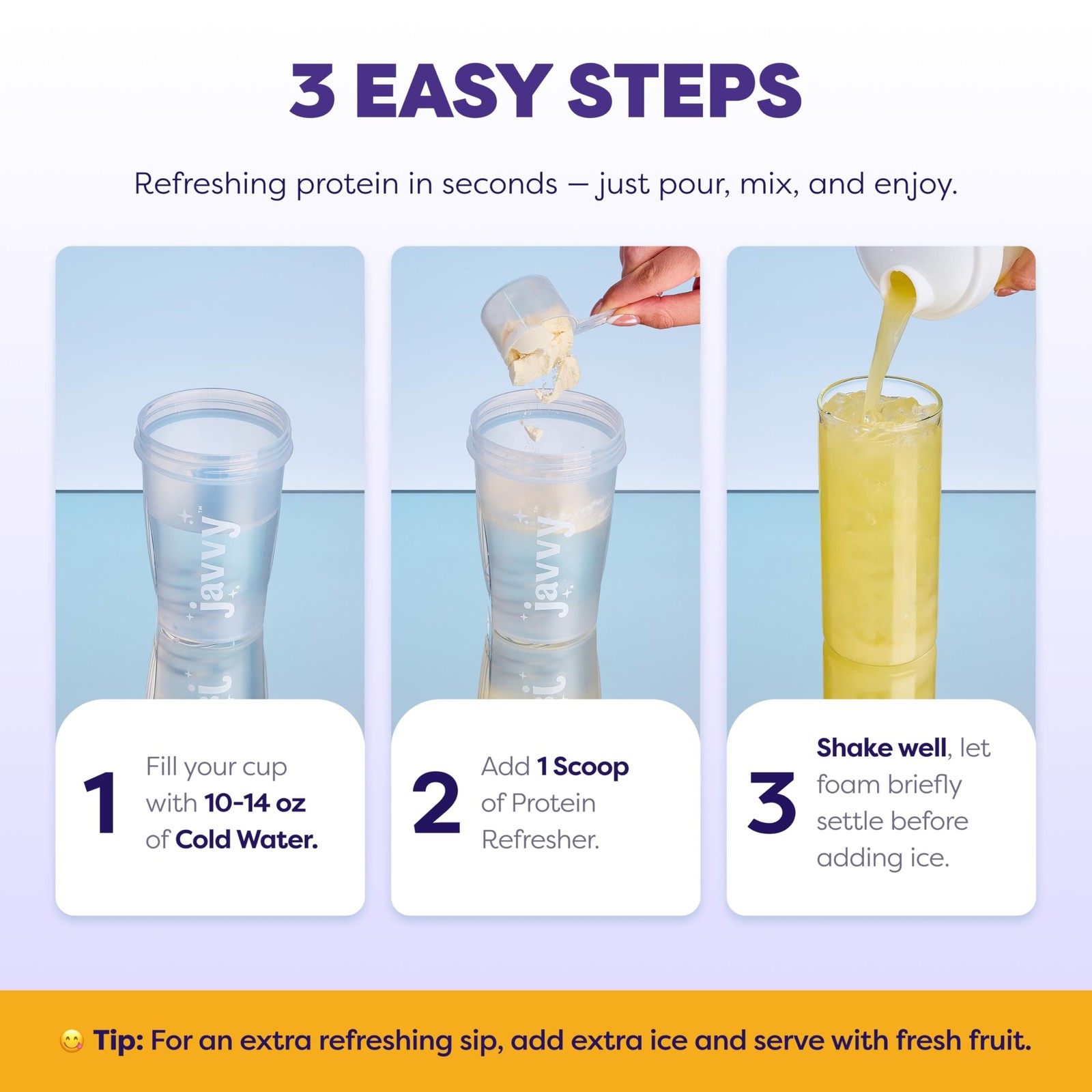 Javvy Clear Protein Refresher Drink 20 Servings, Pineapple Mango Burst (Old)