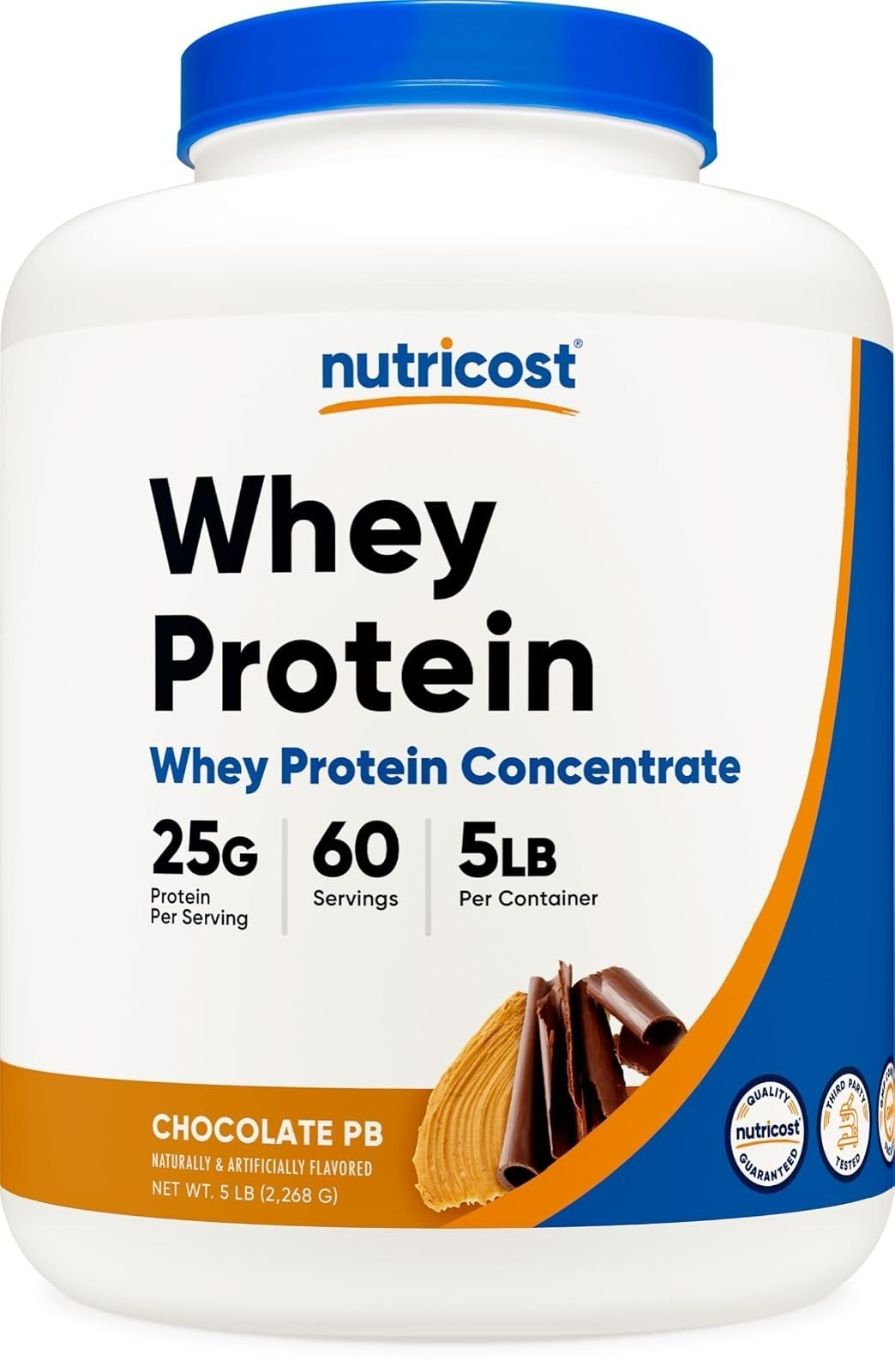 Nutricost Whey Protein Concentrate Vanilla 2lbs – 25g Protein per Serving