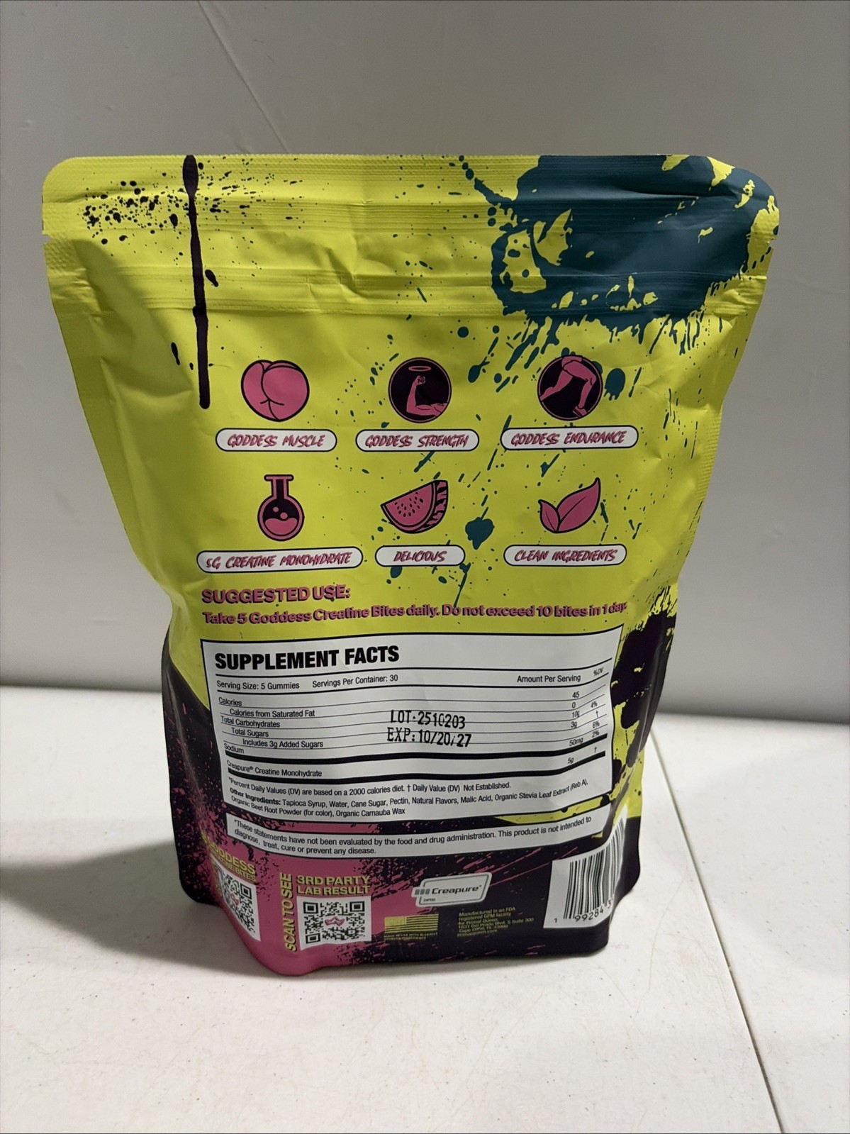 NEW UNOPENED PRIMAL QUEEN Goddess Creatine Gummies Watermelon 1+ Month Supply