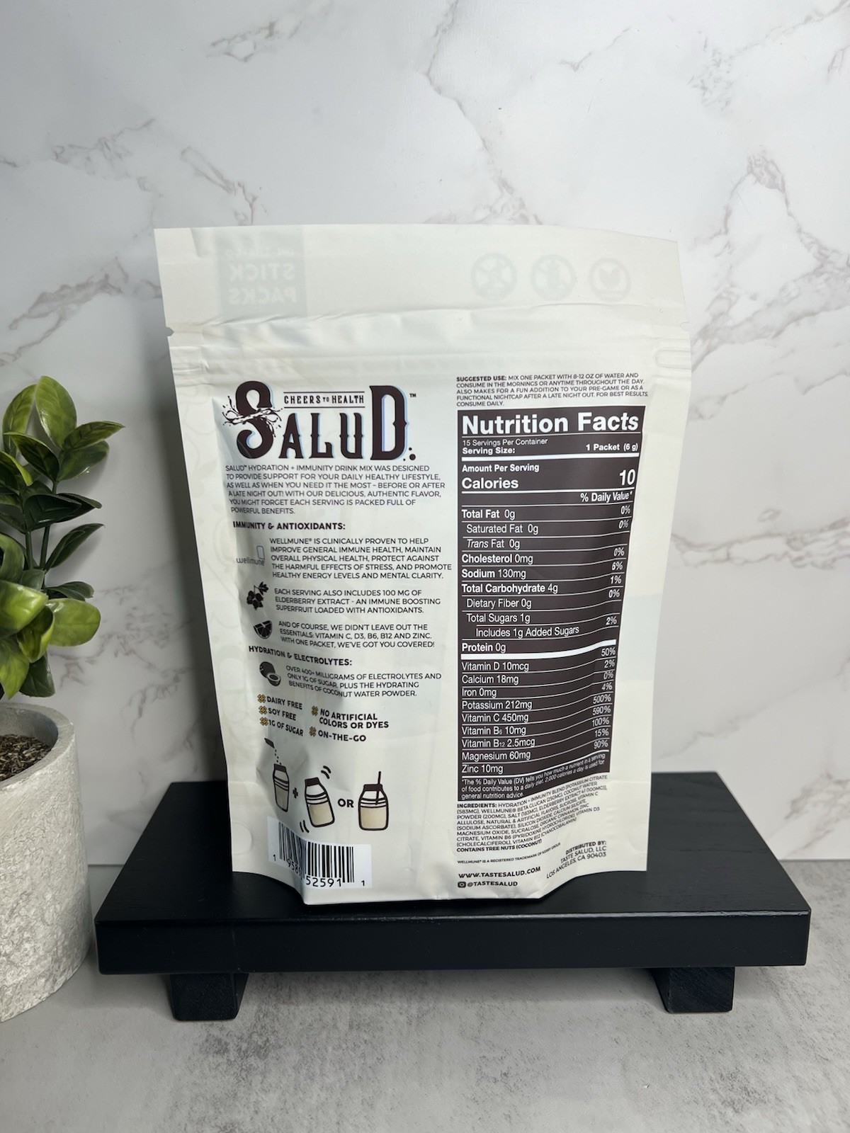 Salud Hydration+Immunity Electrolyte Drink Mix Horchata Agua Fresca 15 Exp 08/27