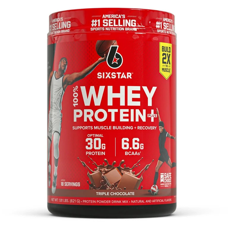 Six Star Pro Nutrition 100% Whey Protein Powder Plus, 30g Protein