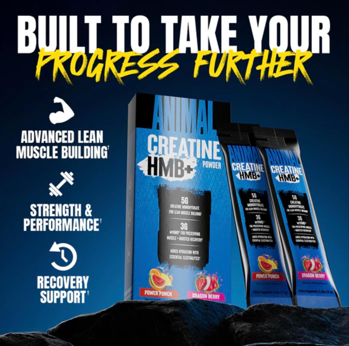 Creatine HMB Powder – 3G Myhmb + 5G Creatine with Electrolytes for Recovery & Da
