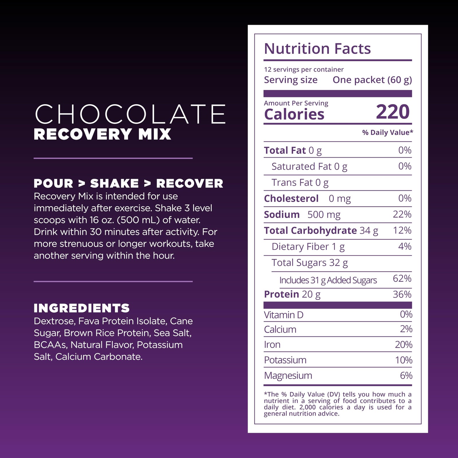 Tailwind Nutrition Recovery Mix: 20g Protein, Carbs, Electrolytes – Vegan, Glute