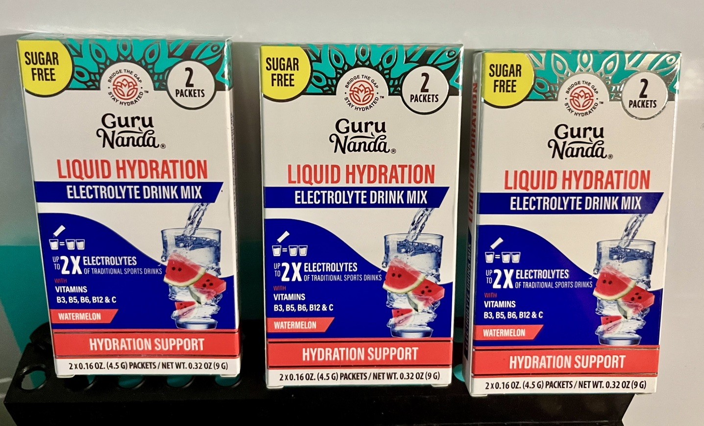 Guru Nanda Liquid Hydration Electrolyte Drink Mix Watermelon (3 boxes) sugar fre