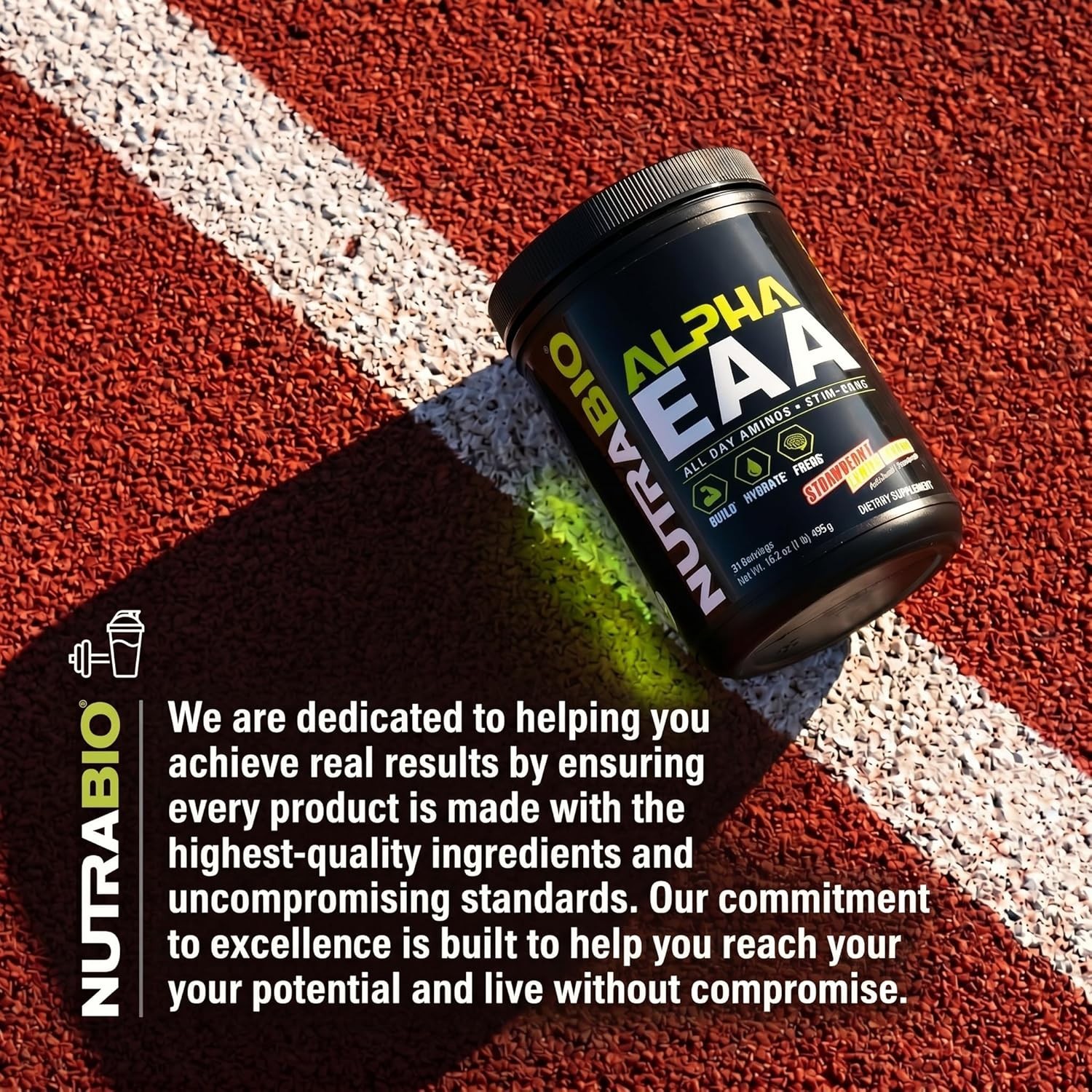NutraBio Alpha EAA – All-Day Amino Acids for Muscle Growth and Hydration –