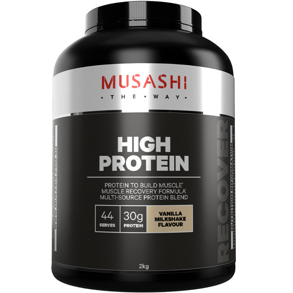 New Musashi High Protein Vanilla Milkshake Flavour 2KG 44 Serves