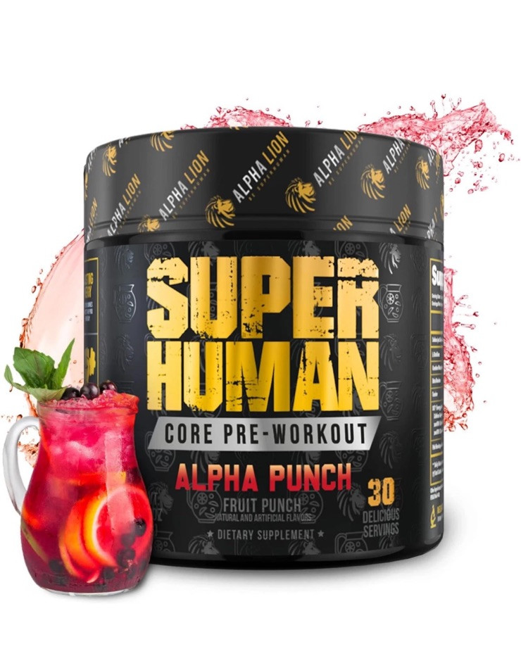 ALPHA LION Super Human Core Pre Workout Powder with Creatine – Alpha Punch 30srv