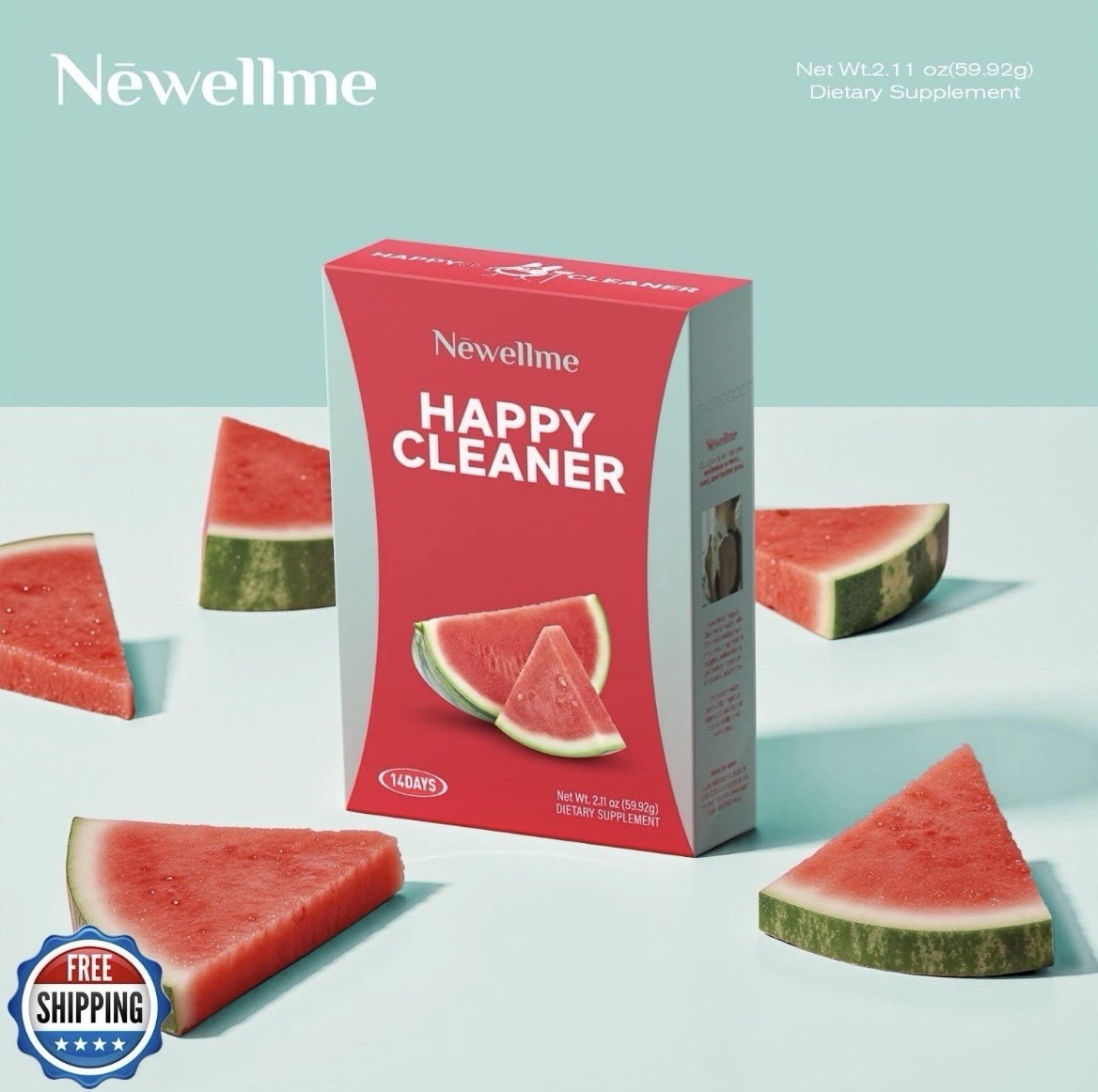 Watermelon Happy Cleaner Probiotic Powder, Natural Antioxidant-
