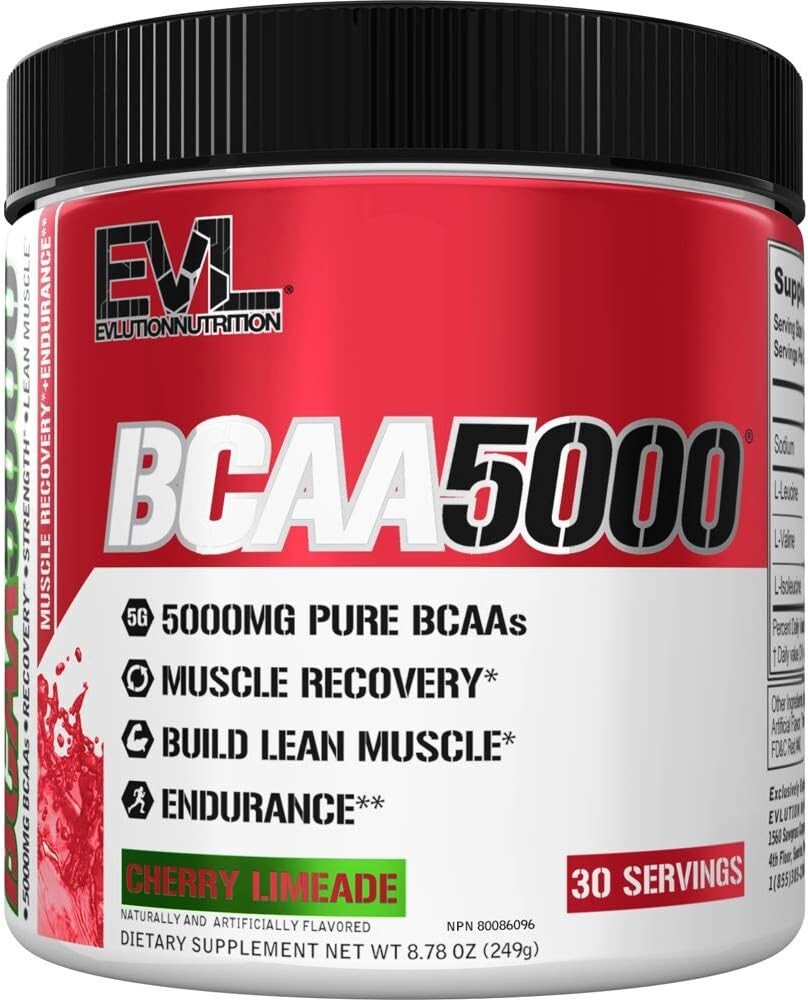 Evlution EVL BCAAs Amino Acids BCAA5000- Stim Free Pre-Workout – All Flavors