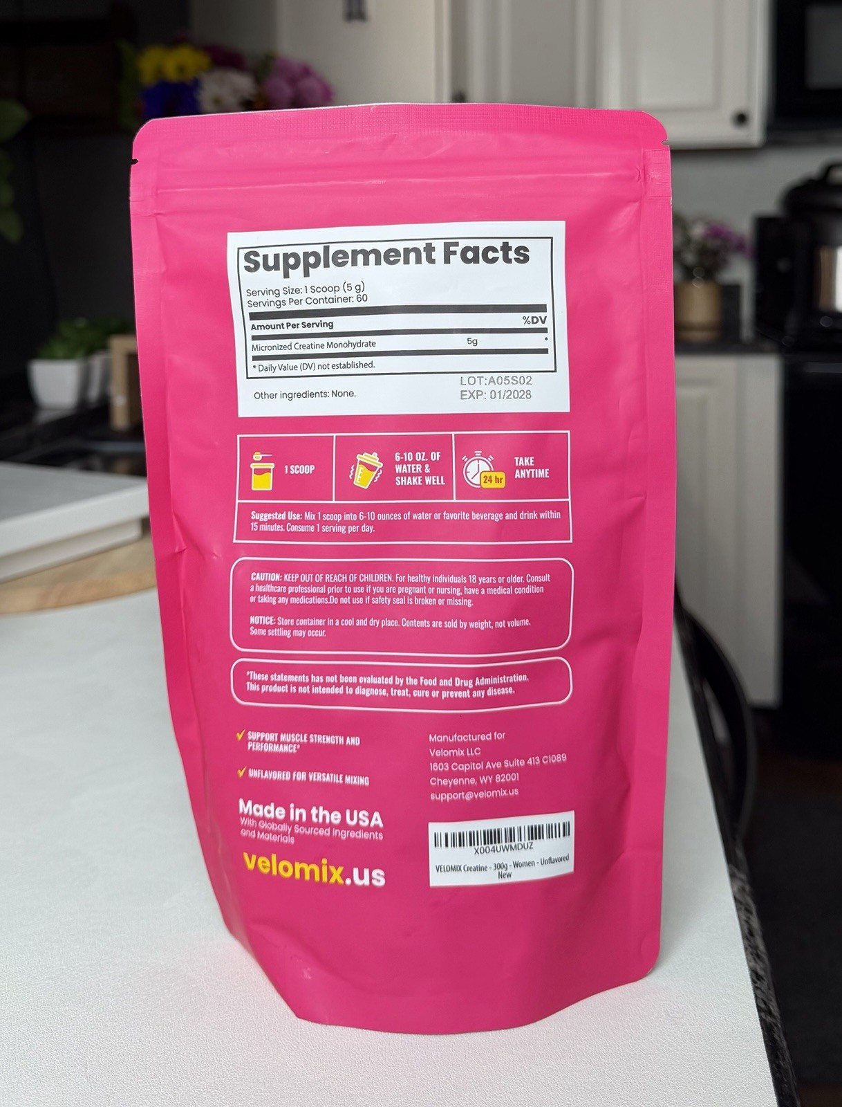 Micronized Creatine Monohydrate Powder – 300G (60 Servings)