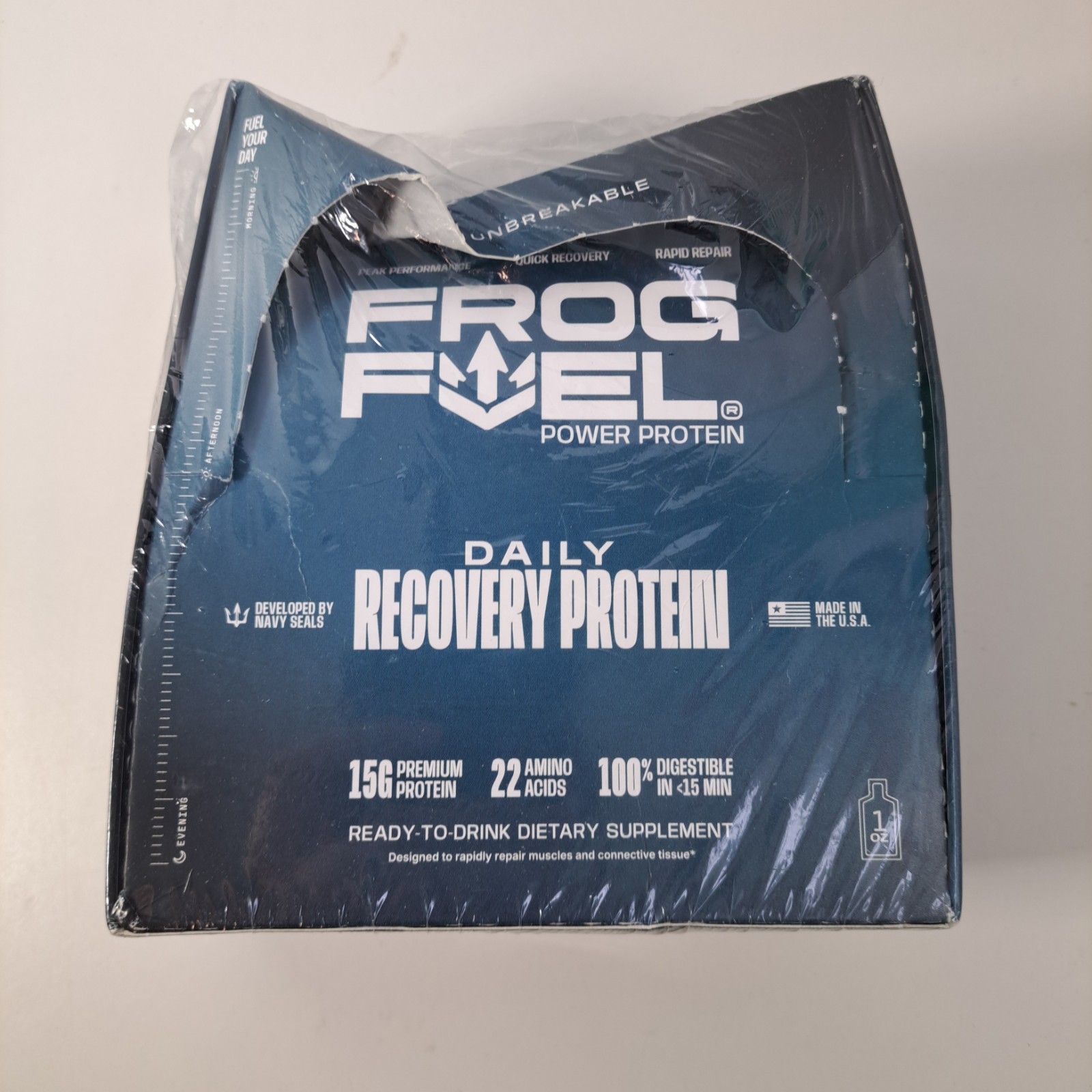 New 24pk Frog Fuel Power Protein Daily Recovery Liquid Protein Shot (Exp 01/28)