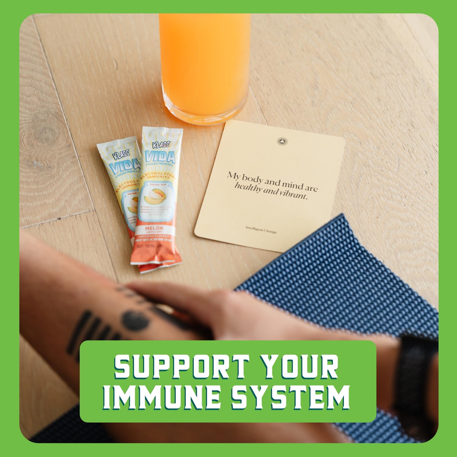 Klass Vida Hydration Immunity Variety Pack Mango Strawberry Horchata Cantaloupe