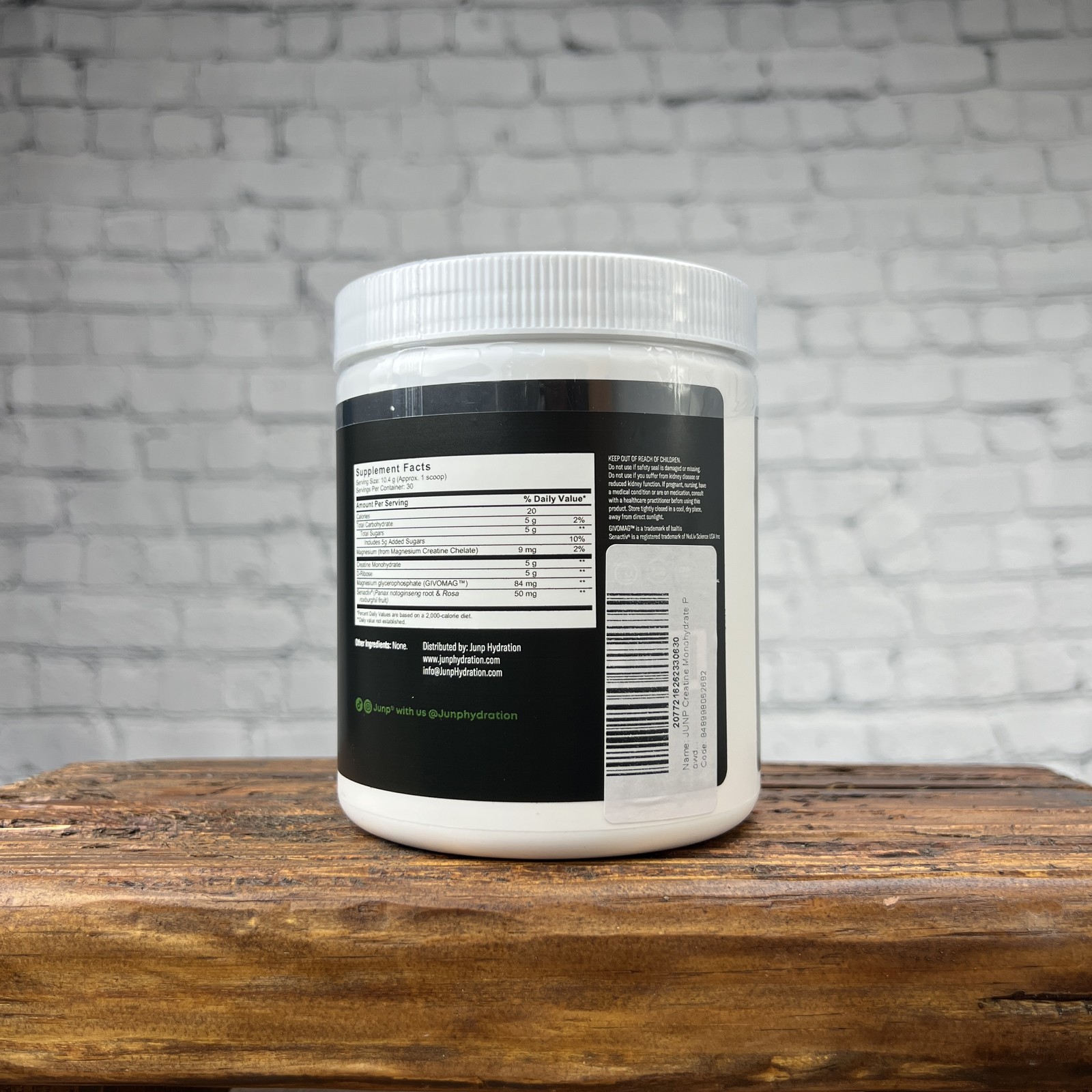 JUNP Creatine Monohydrate Powder – Unflavored 5g, 30 Servings, 11 oz
