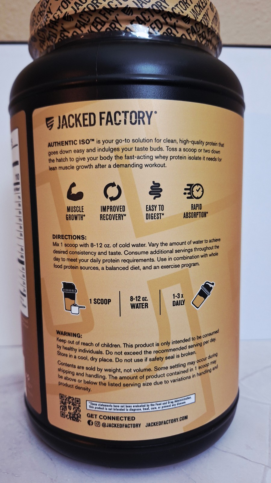 Jacked Factory Grass-fed ISO Cinnamon Cereal, 25 Serv, 25g Protein, 04/2027✨️