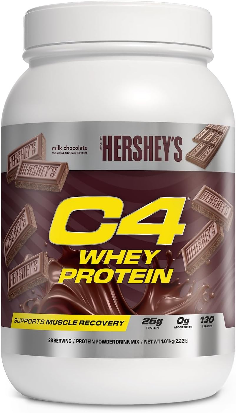 C4 Whey Protein Powder, Hershey’S Chocolate – 25G Protein, 0G Added Sugar, 130 C