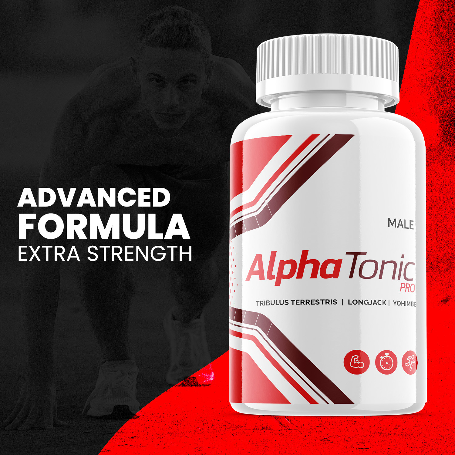 (3 Pack) Alpha Tonic for Men, AlphaTonic Male Performance Support (180 Capsules)
