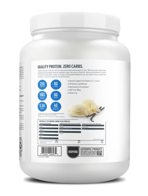 Isopure Zero Carb Whey Isolate, Creamy Vanilla, 14 Servings