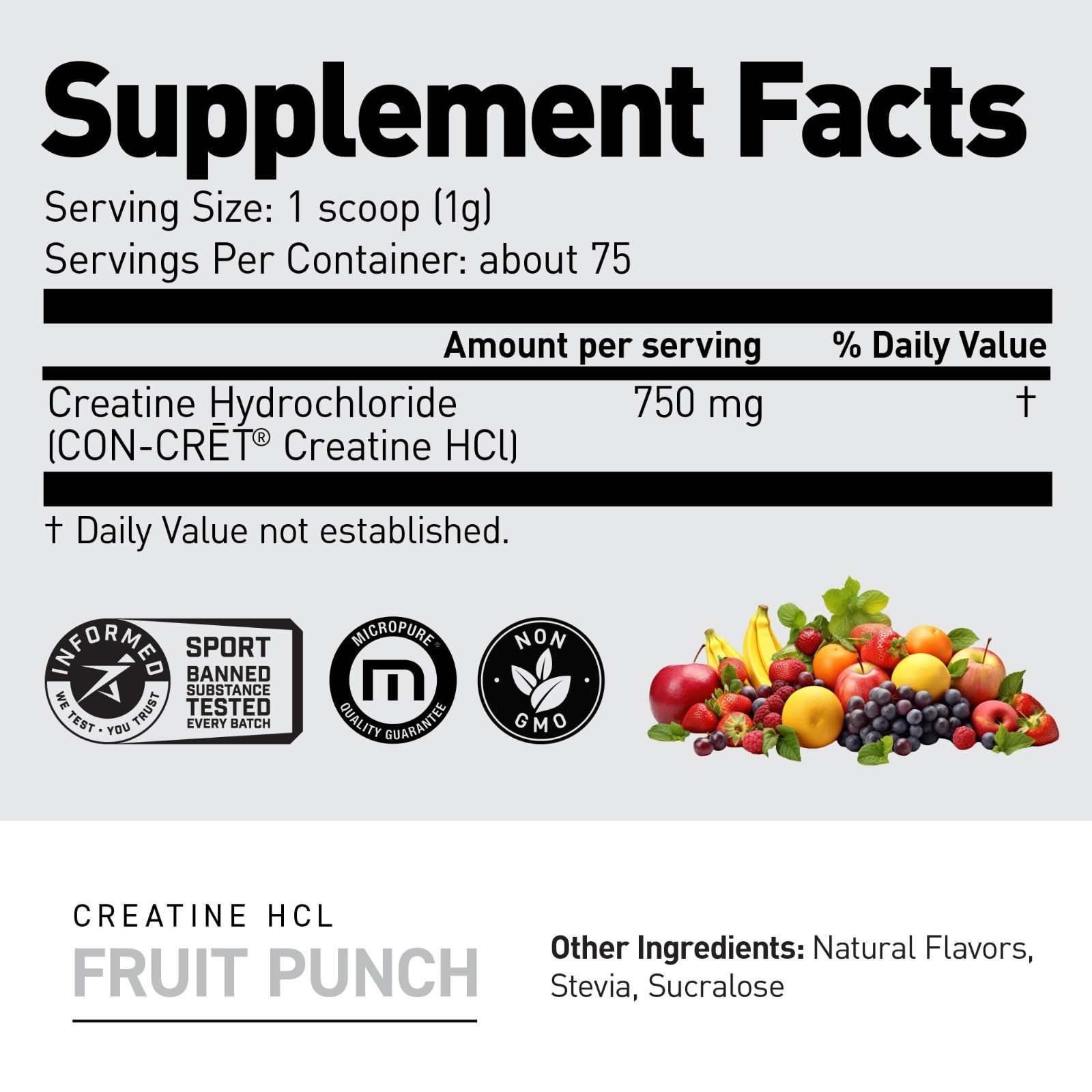 Creatine HCl Powder – 7X Concentrated, Muscle Building, High Absorption, Vegan,
