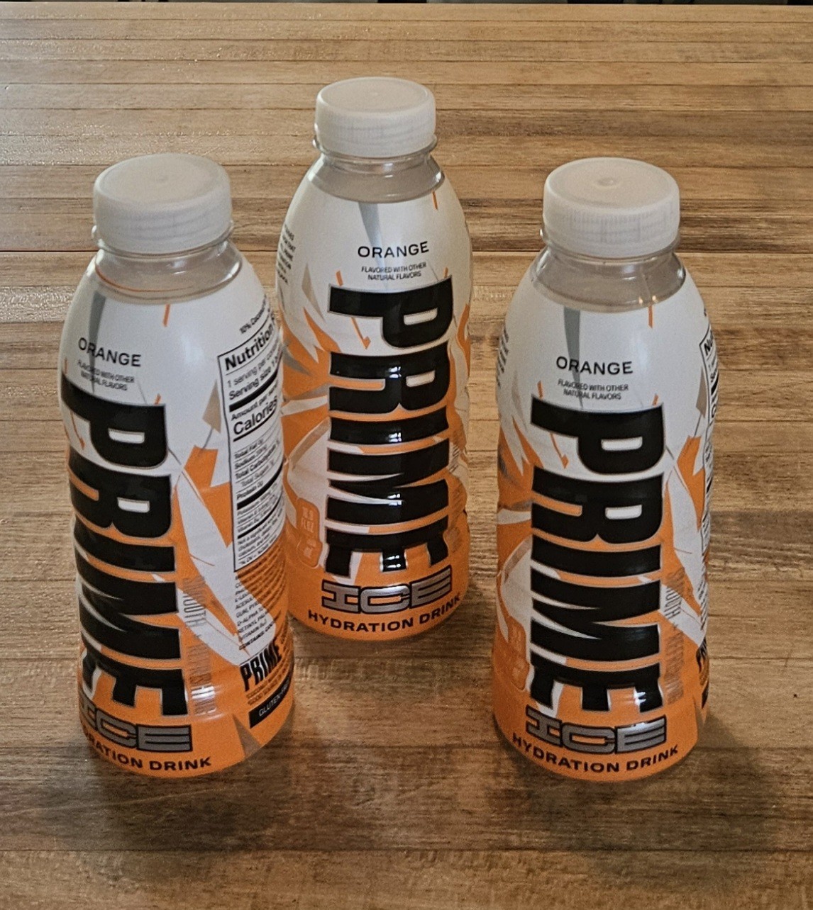 NEW PRIME HYDRATION DRINK 3 X 16.9 FL OZ BOTTLES ORANGE FLAVORED LOGAN PAUL RARE