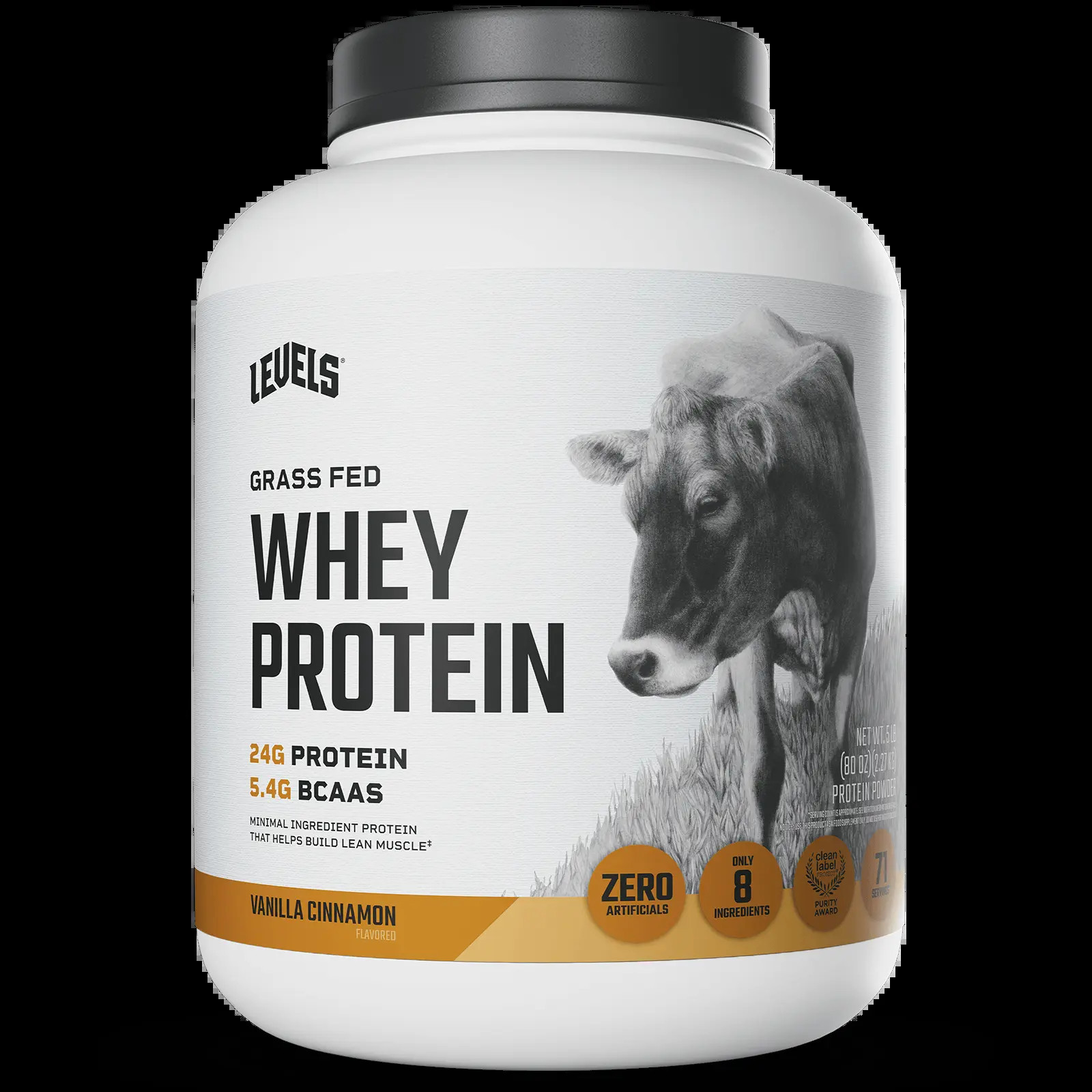 Levels Whey Protein, Grass Fed, No Artificials, 24G of Protein
