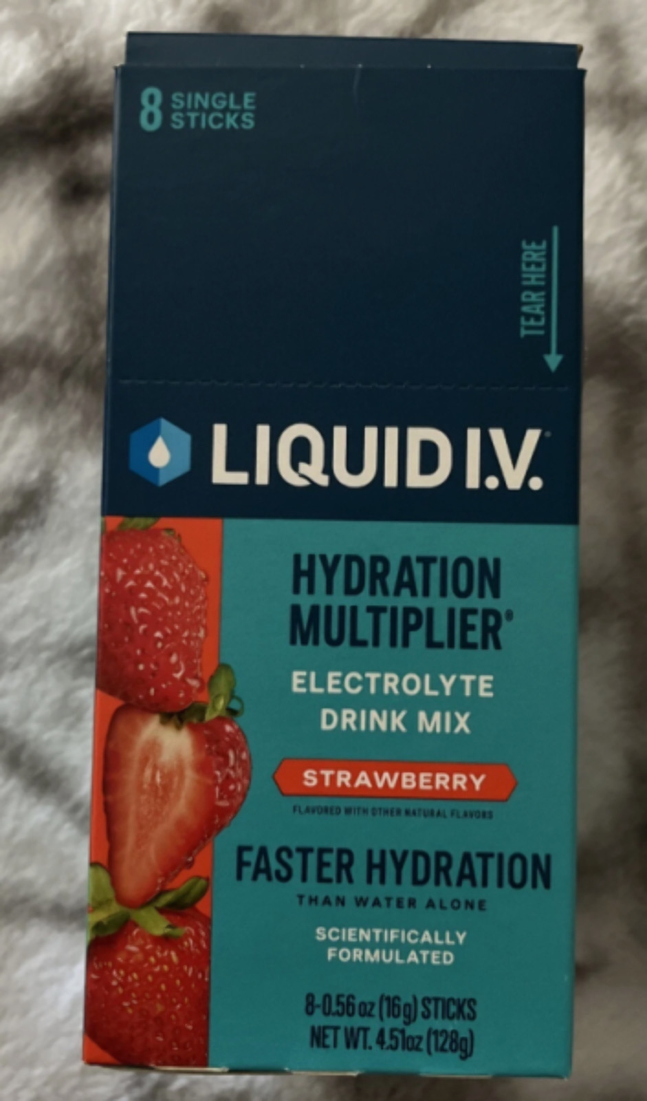 8/2026 Liquid Iv Strawberry Hydration Drink Mix 8 Count, 0.56 Oz