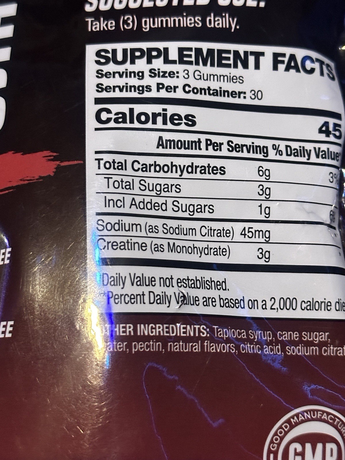 TASTY GAINS Creatine Gummies 90g of Creatine Monohydrate – Strawberry Creamsicle