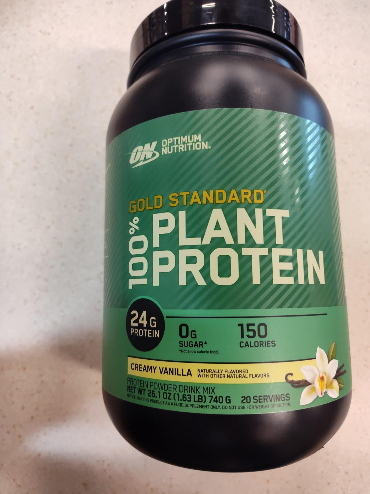 Optimum Nutrition Gold Standard Plant Protein Creamy Vanilla 1.63 lbs Exp 9/27