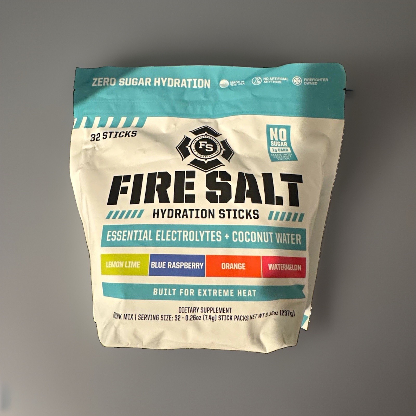 Fire Salt Electrolyte Hydration Powder Sticks Variety Pack Sugar-Free 32ct