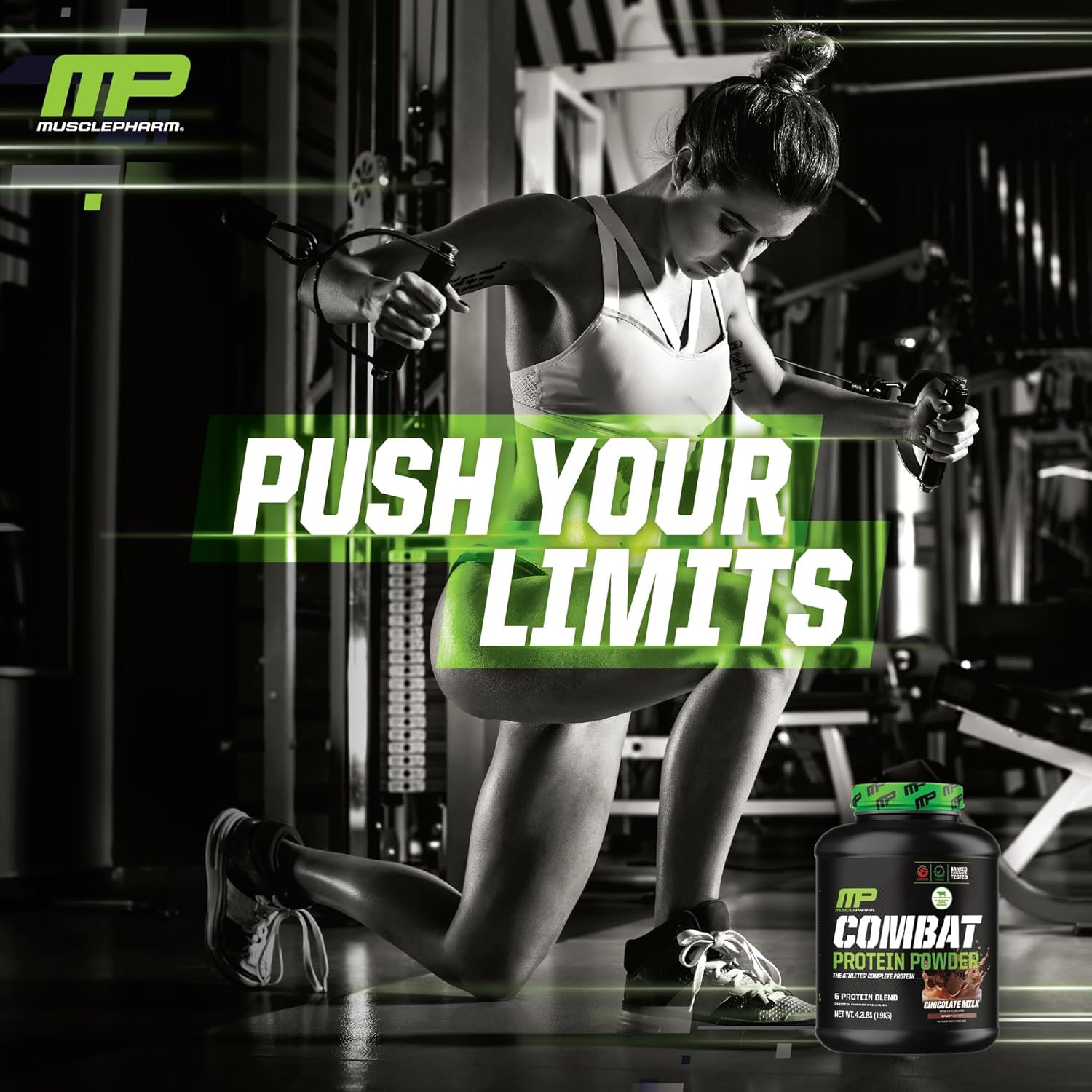 MusclePharm Combat Protein Powder Chocolate Milk 25g Protein 4.2lb
