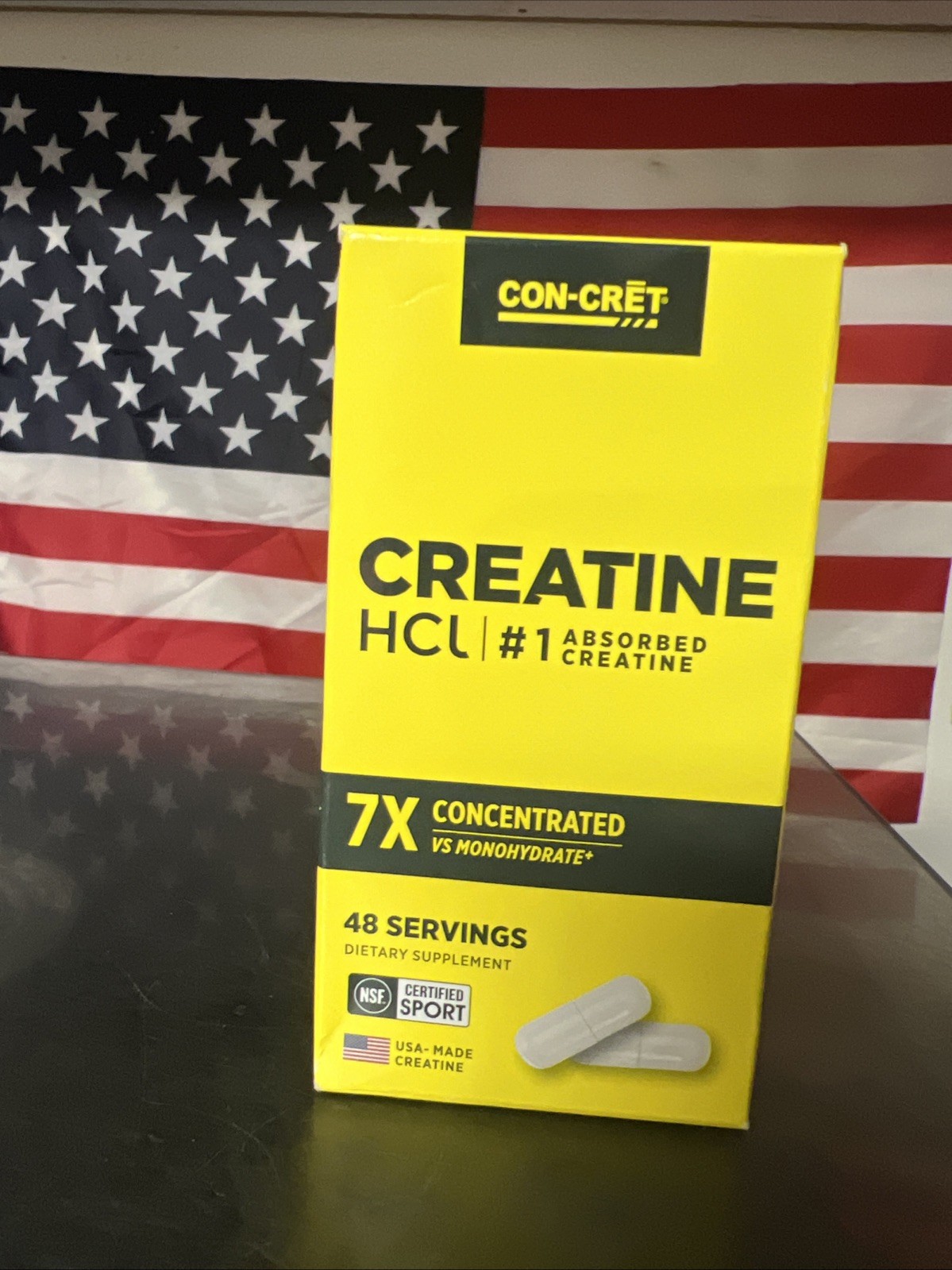 Con-Cret Concentrated Pure Creatine HCI• 48 Capsules• Ex7/28