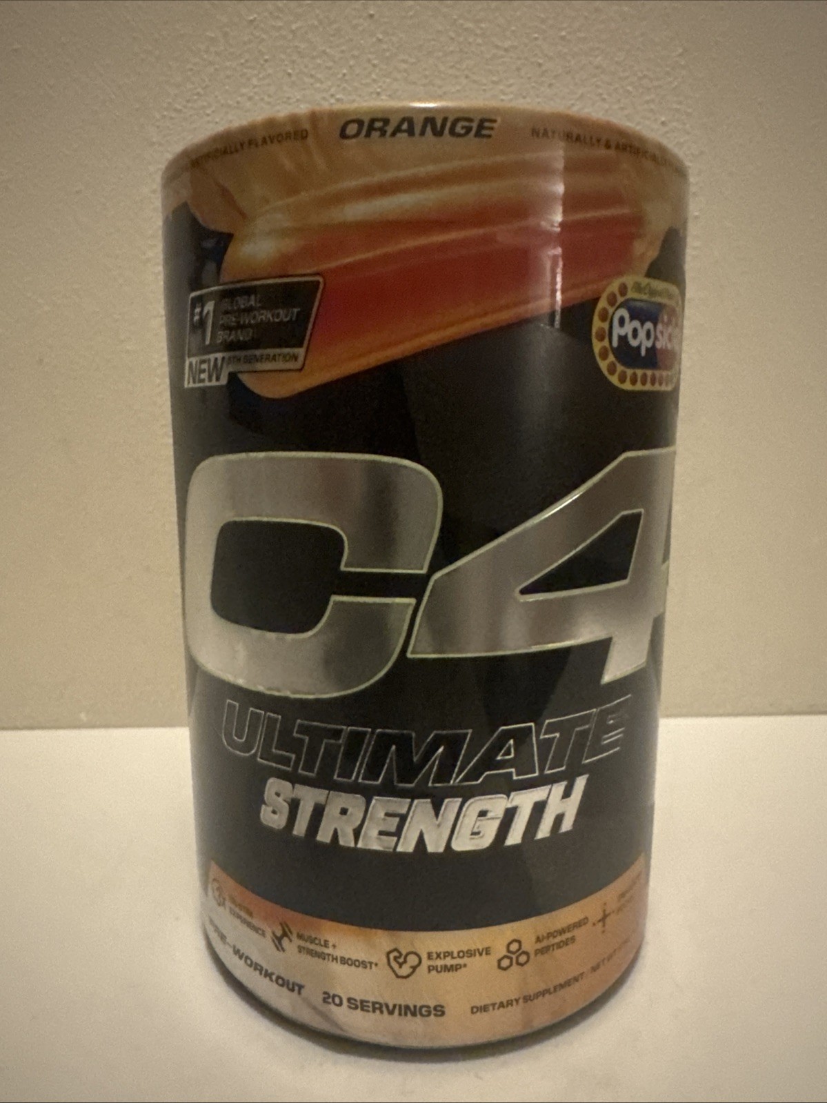 C4 Ultimate Strength Pre-Workout Orange Popsicle 1.26 Lbs 20 Servings Best Deal!