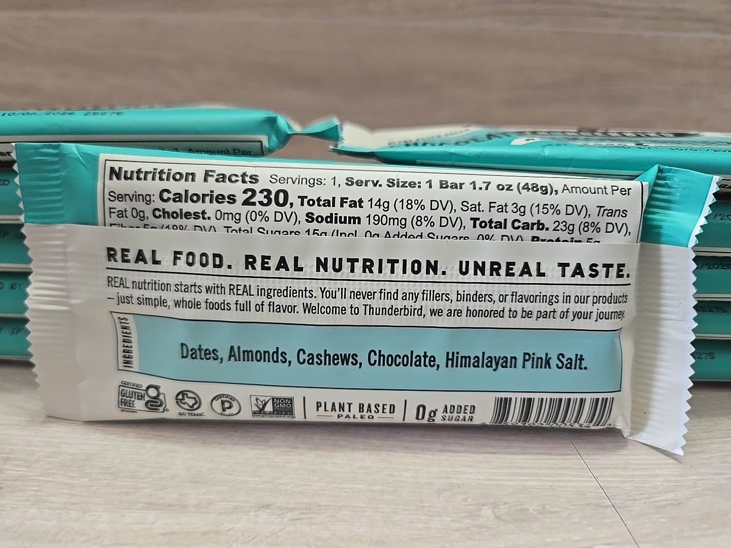 (Eleven) – Thunderbird Bar Choc Almond Sea Salt Gluten Free – Exp – 10/26