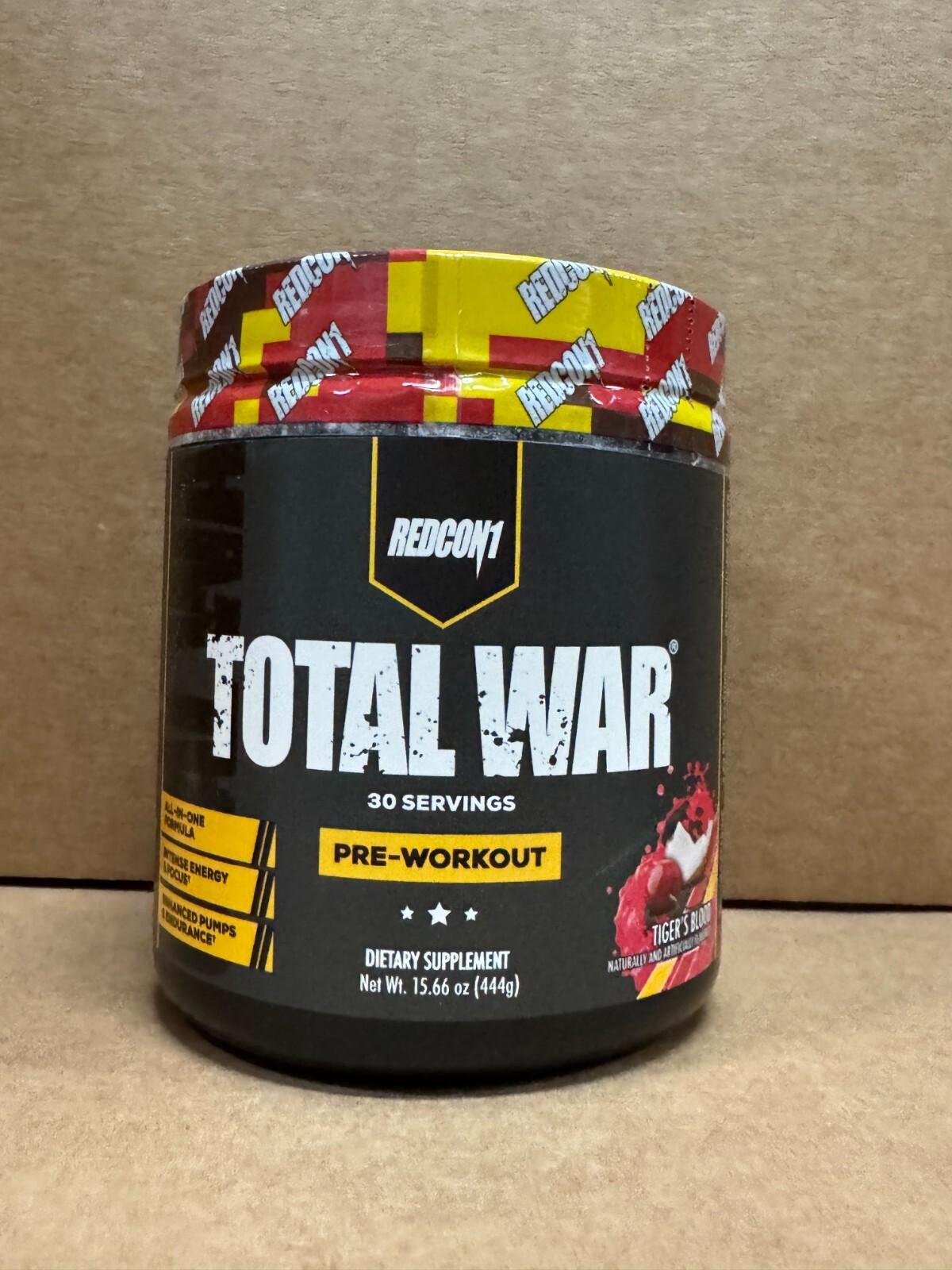 REDCON1 TOTAL WAR Pre Workout 30 Serv Tigers Blood Free Ship 2026 EXP SALE