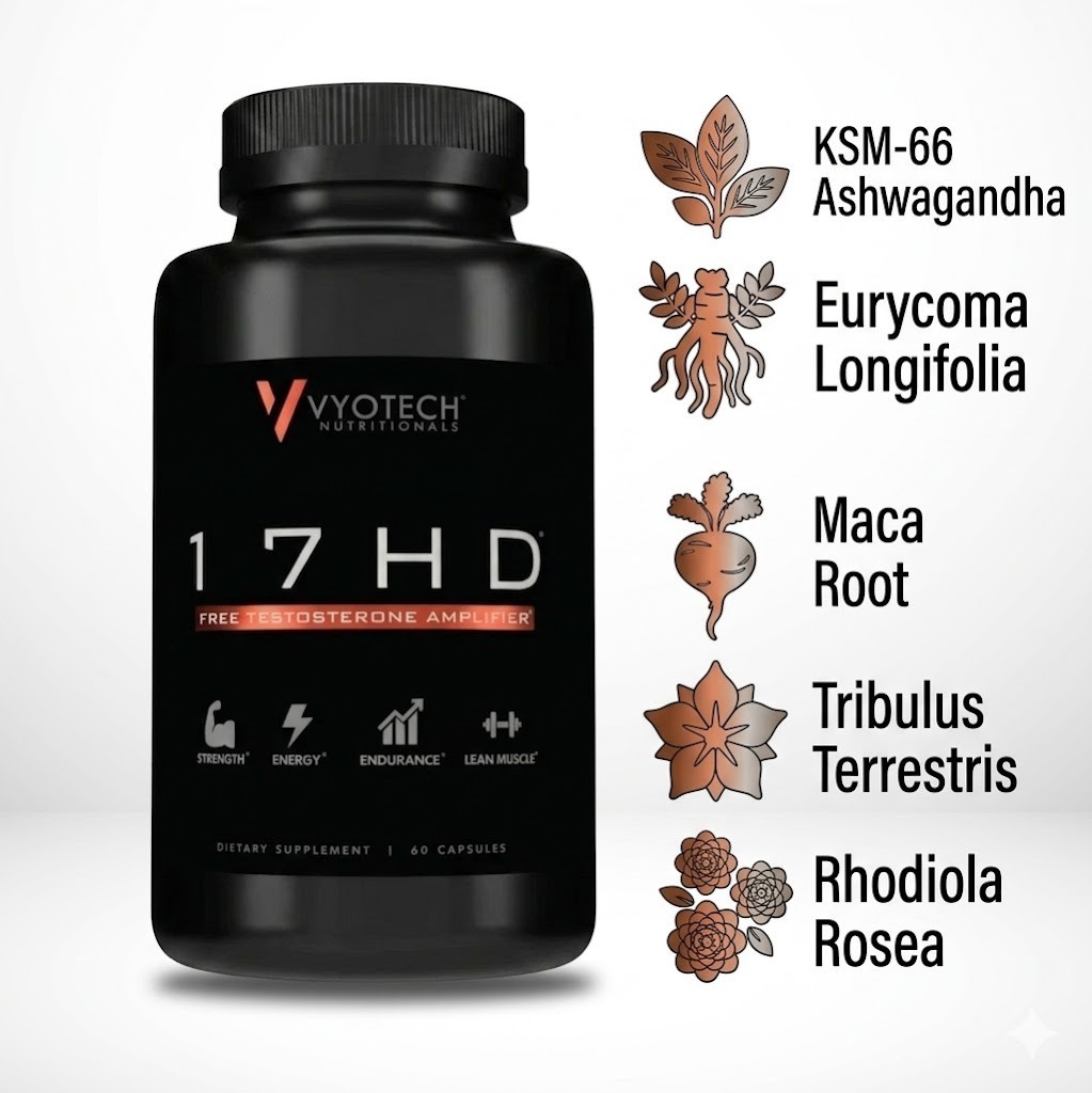Boost Free Testosterone Strength Energy Endurance Lean Muscle 17HD NEW FORMULA