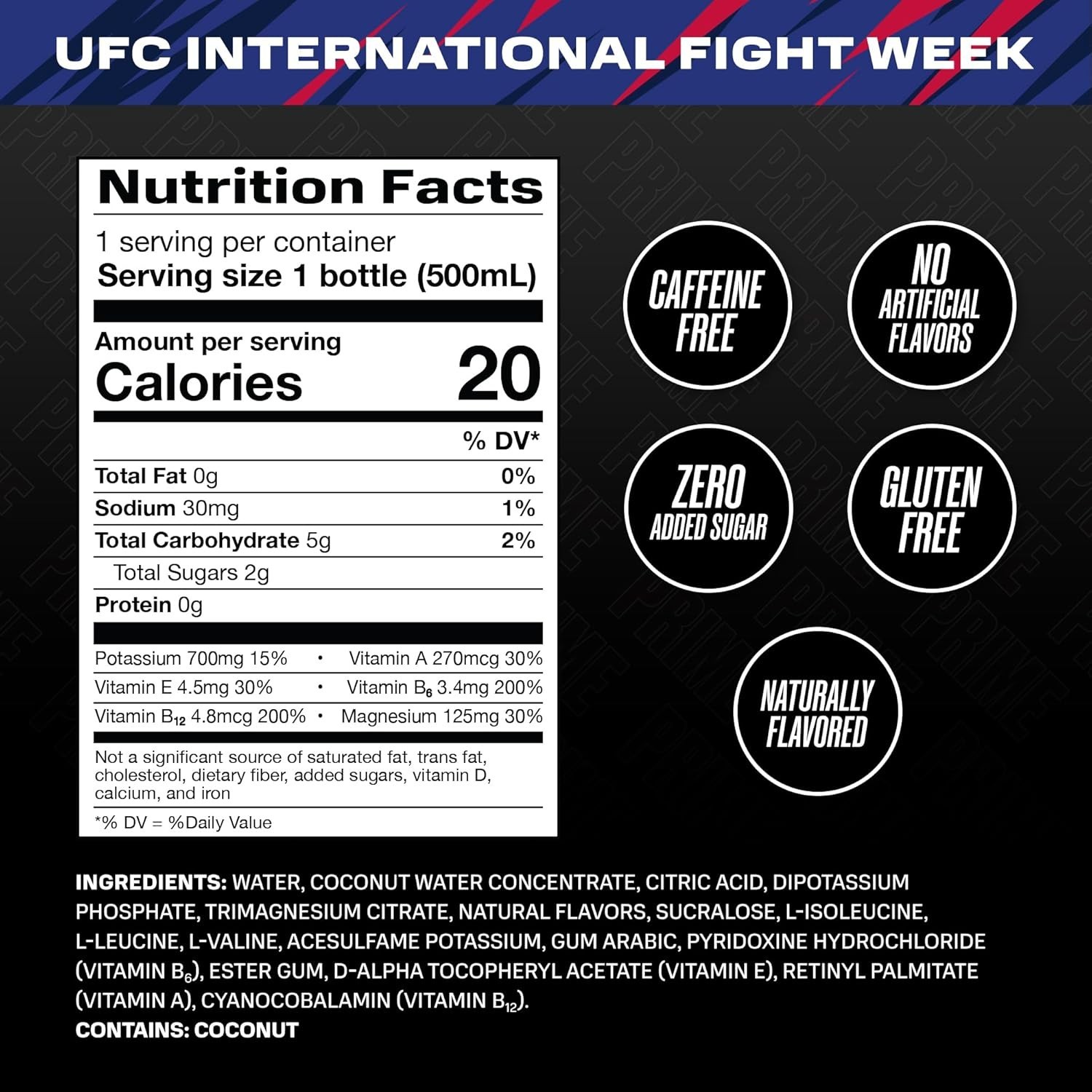 PRIME Hydration Sports Drink – UFC Special, Meta Moon Flavor, 16.9oz (12 Pack)