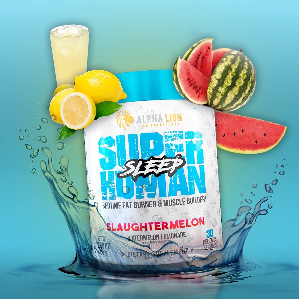 Alpha Lion Superhuman Sleep, Night Muscle Recovery (30 Servings, Slaughtermelon)